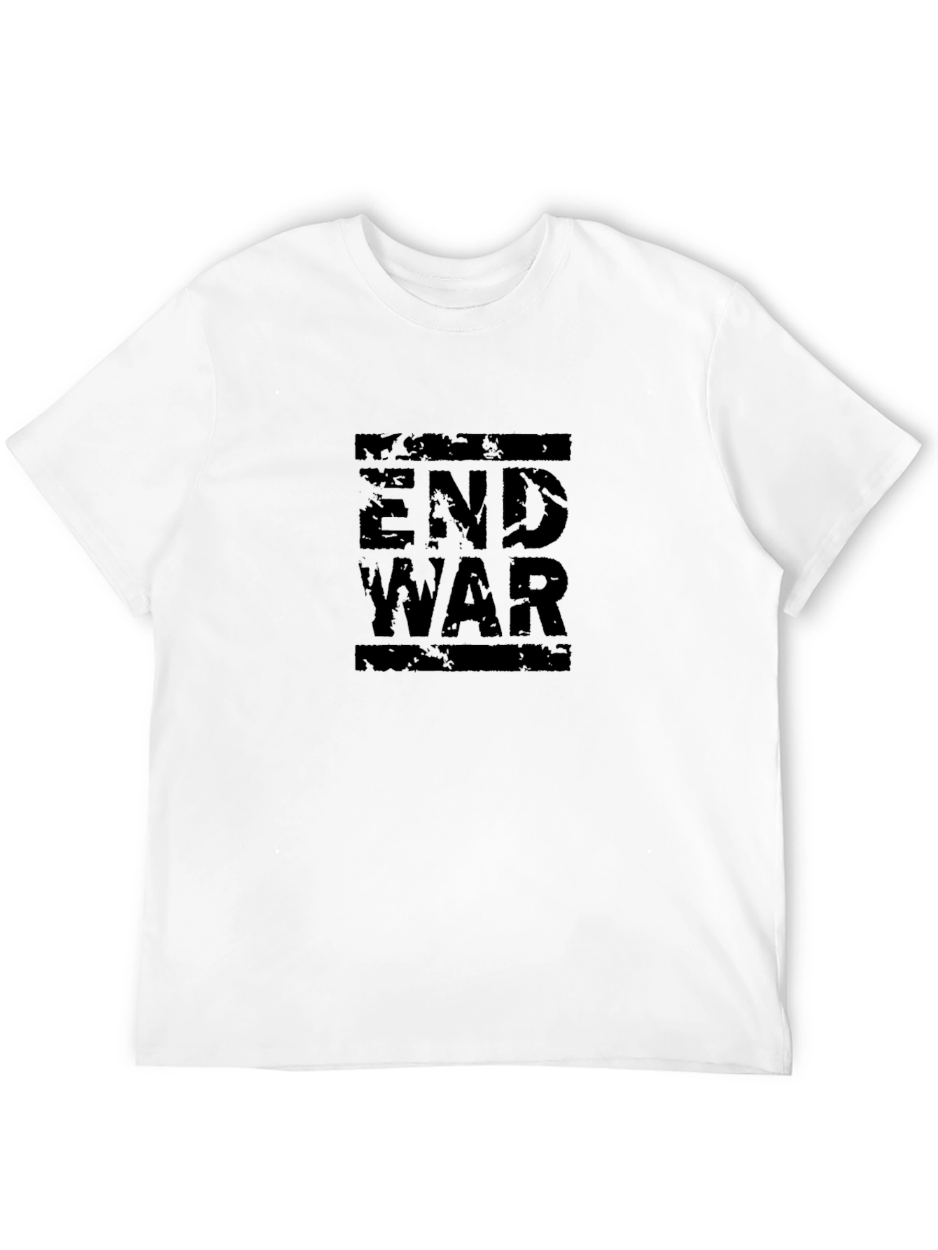 End War Graphic T-Shirt - Black Crew Neck Tee