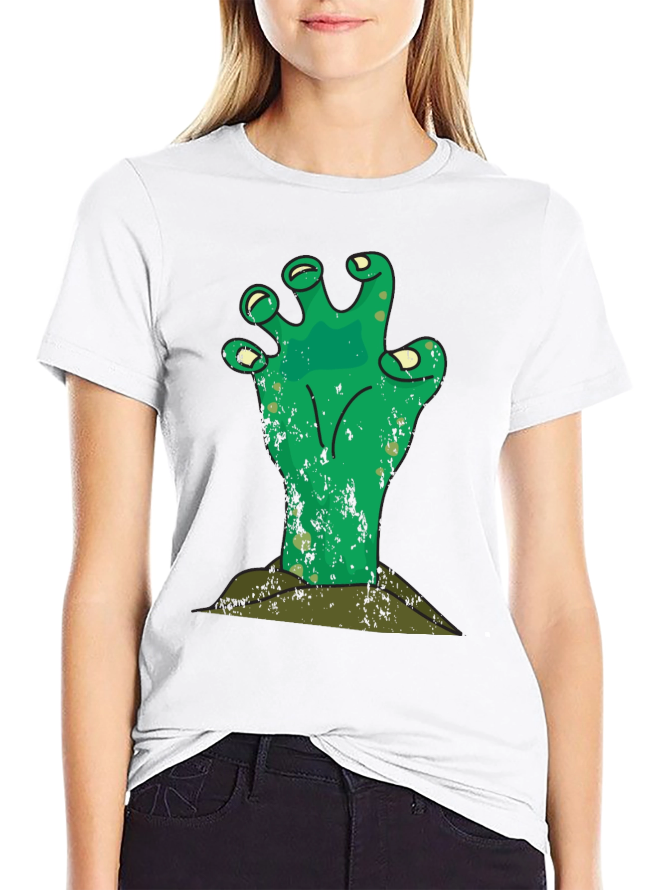 Zombie Hand Graphic Tee - Halloween T-Shirt