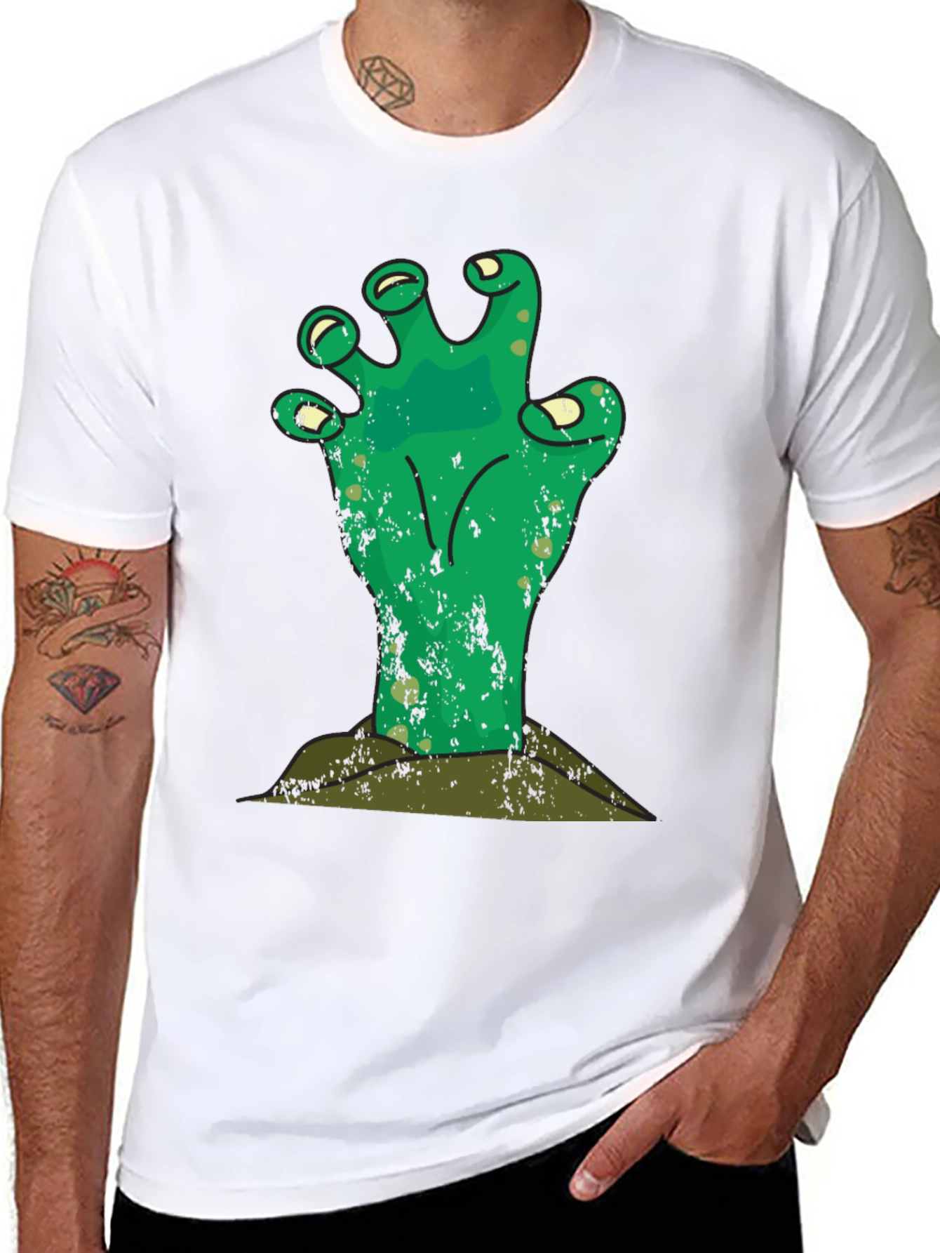Zombie Hand Graphic Tee - Halloween T-Shirt