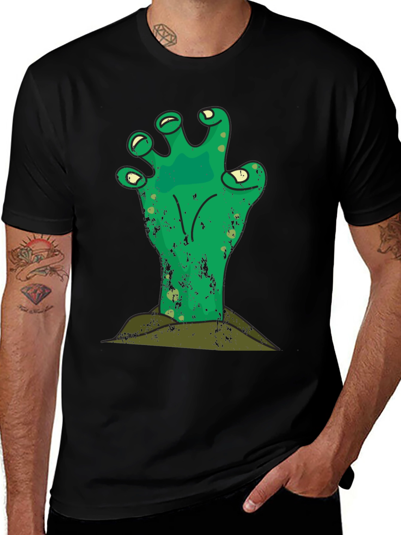 Zombie Hand Graphic Tee - Halloween T-Shirt