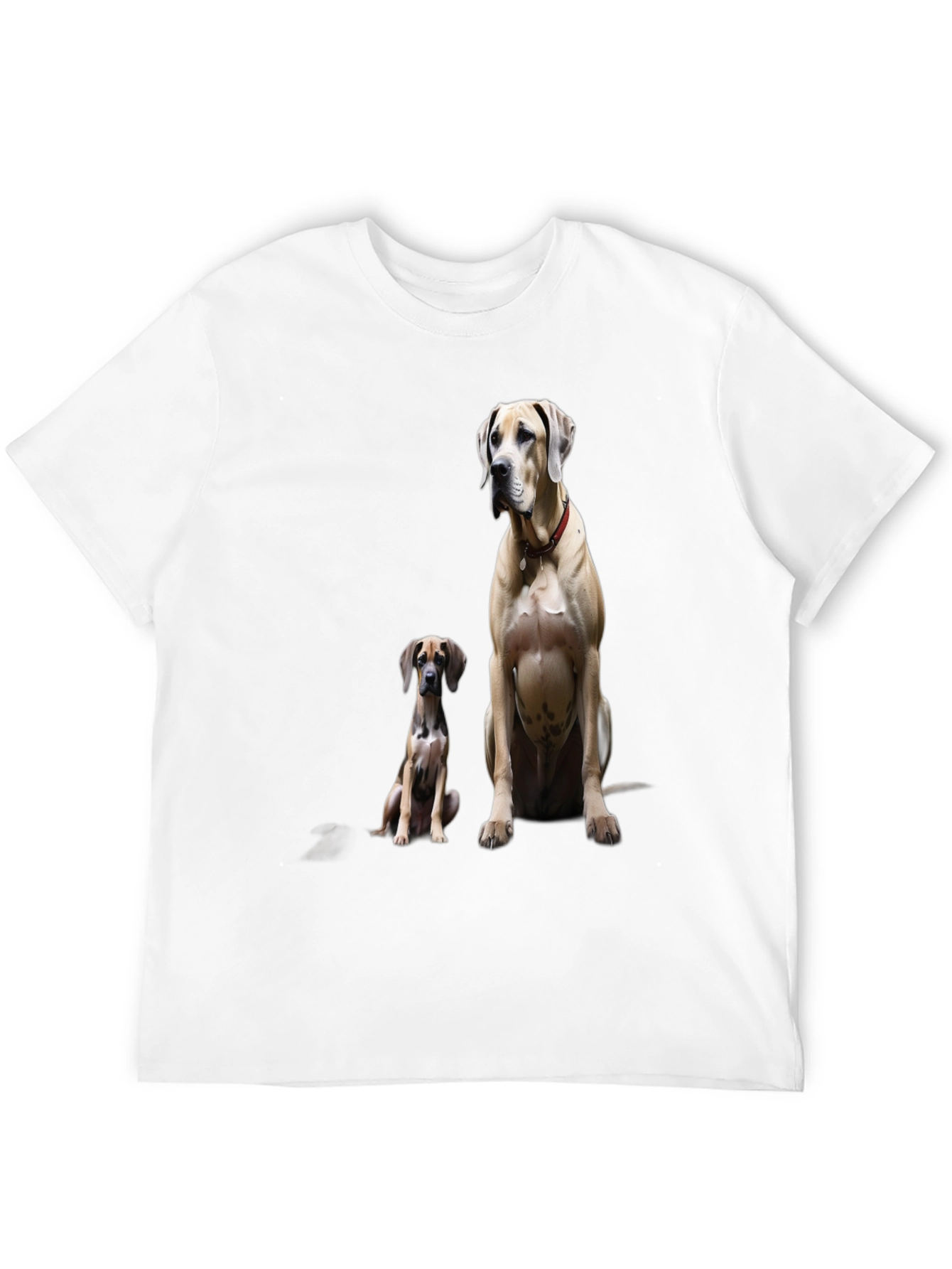 Dog Lovers Tee: Two Great Danes on Black T-Shirt