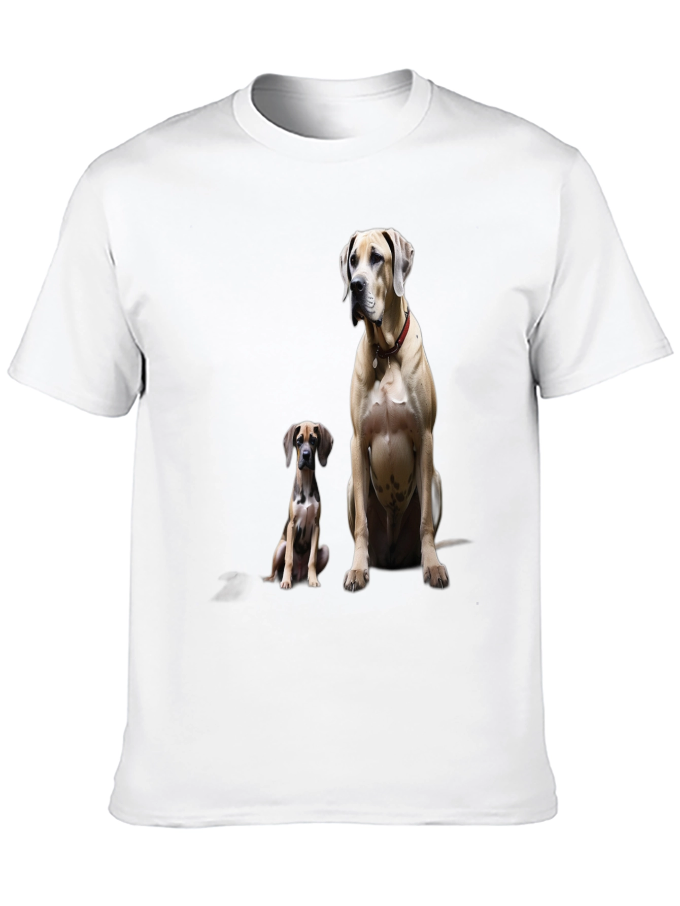 Dog Lovers Tee: Two Great Danes on Black T-Shirt