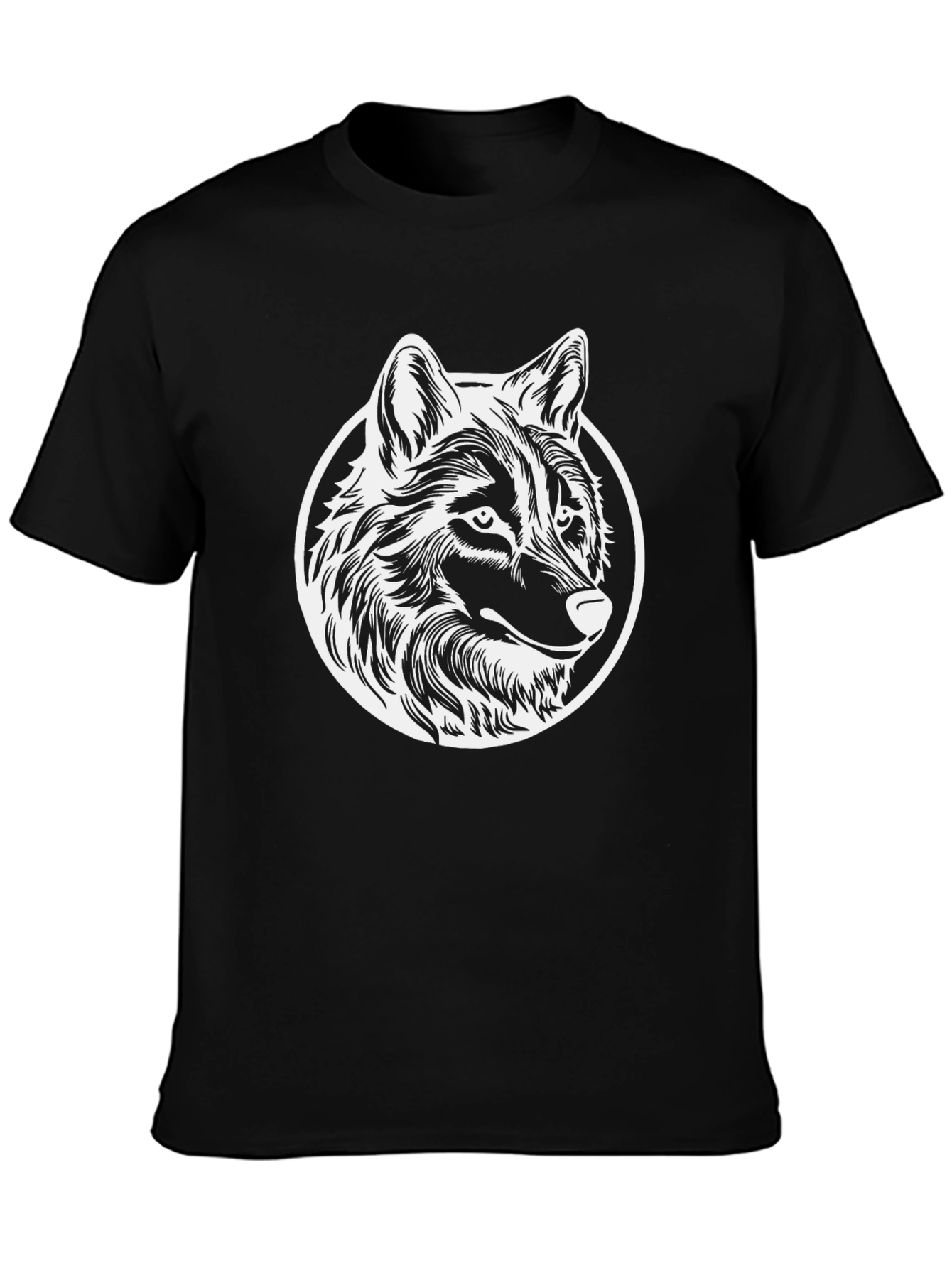 Wolf Graphic Black T-Shirt - Classic Animal Tee