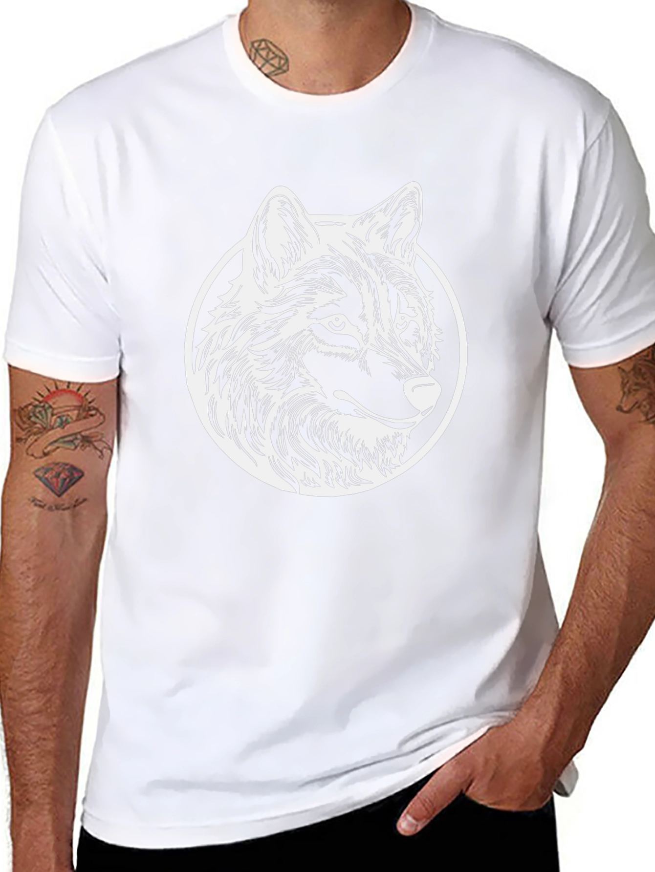 Wolf Graphic Black T-Shirt - Classic Animal Tee
