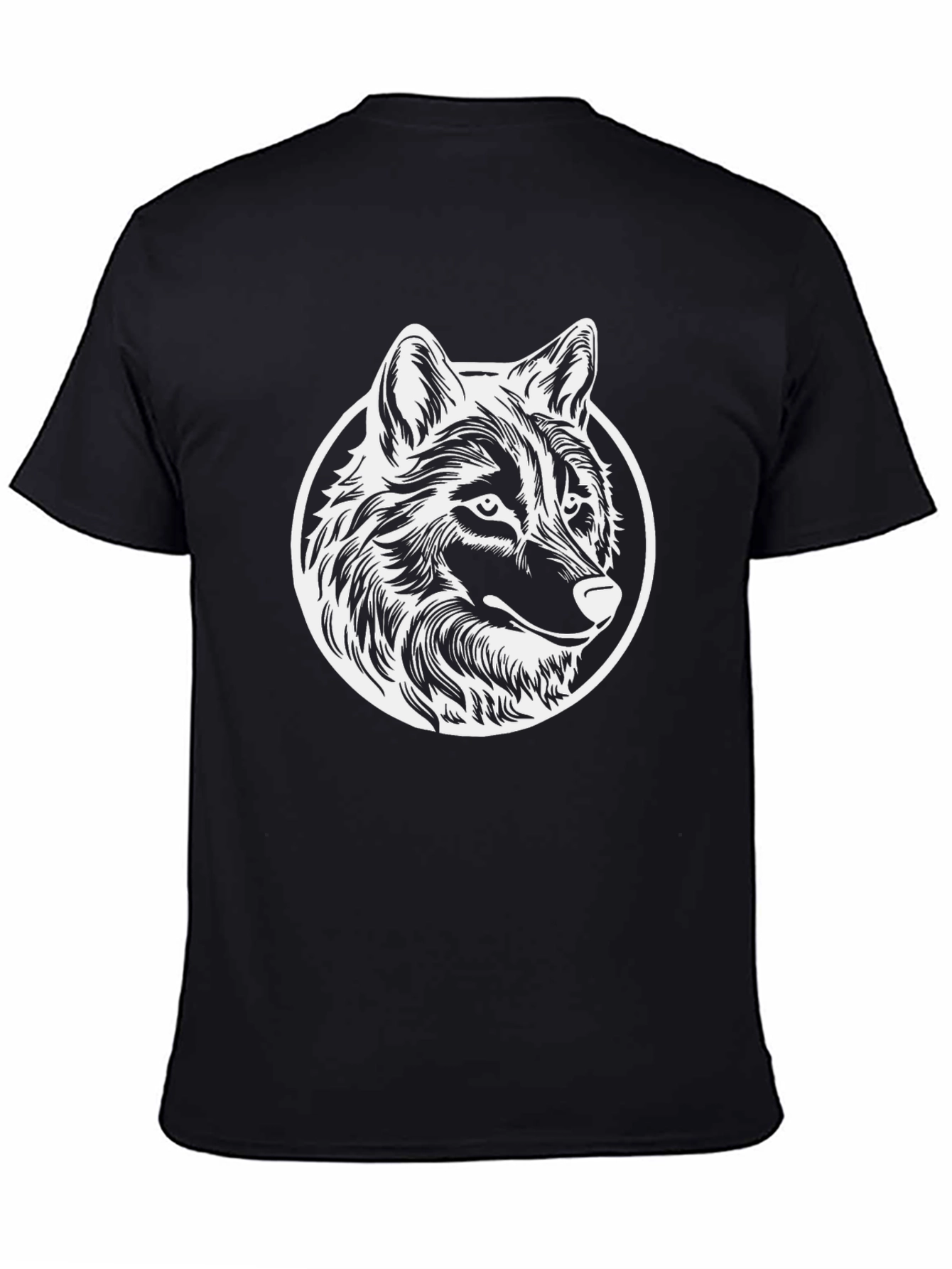 Wolf Graphic Black T-Shirt - Classic Animal Tee