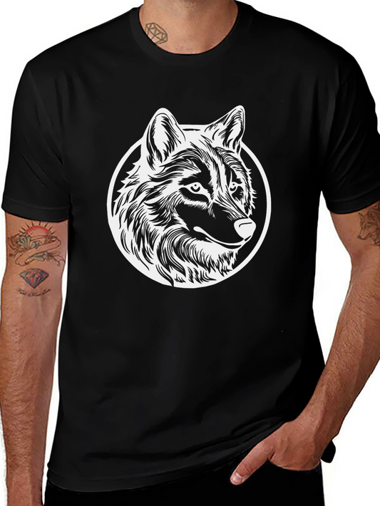 Wolf Graphic Black T-Shirt - Classic Animal Tee