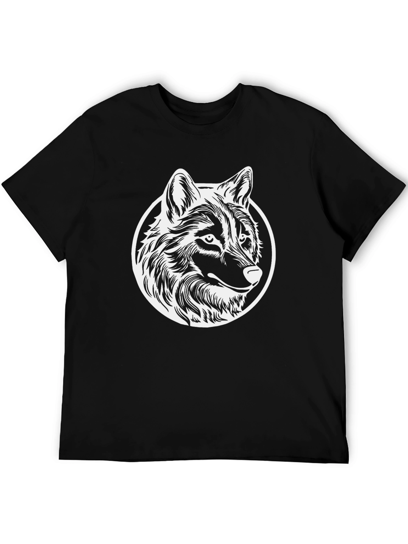 Wolf Graphic Black T-Shirt - Classic Animal Tee