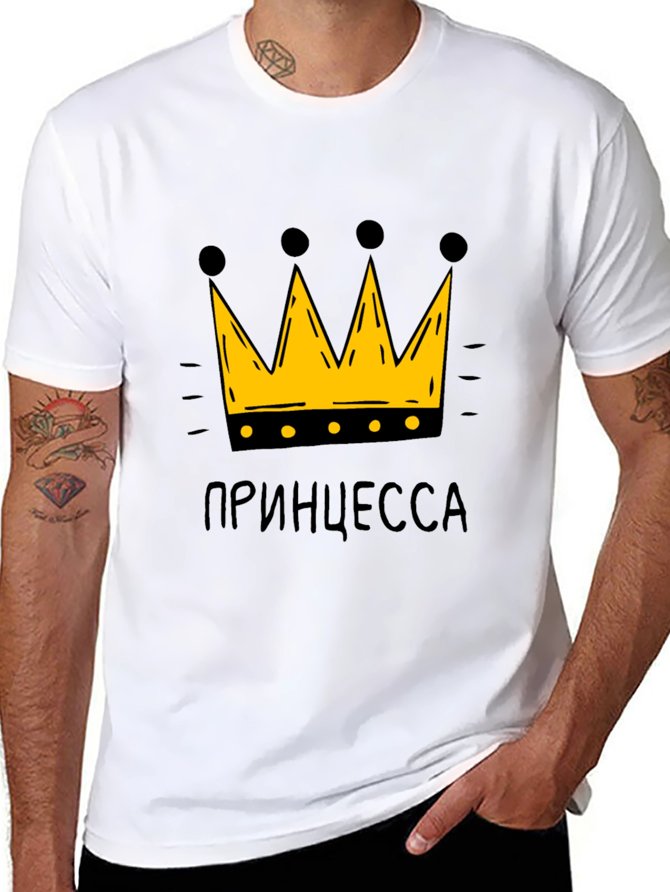 Princess Crown Black T-Shirt