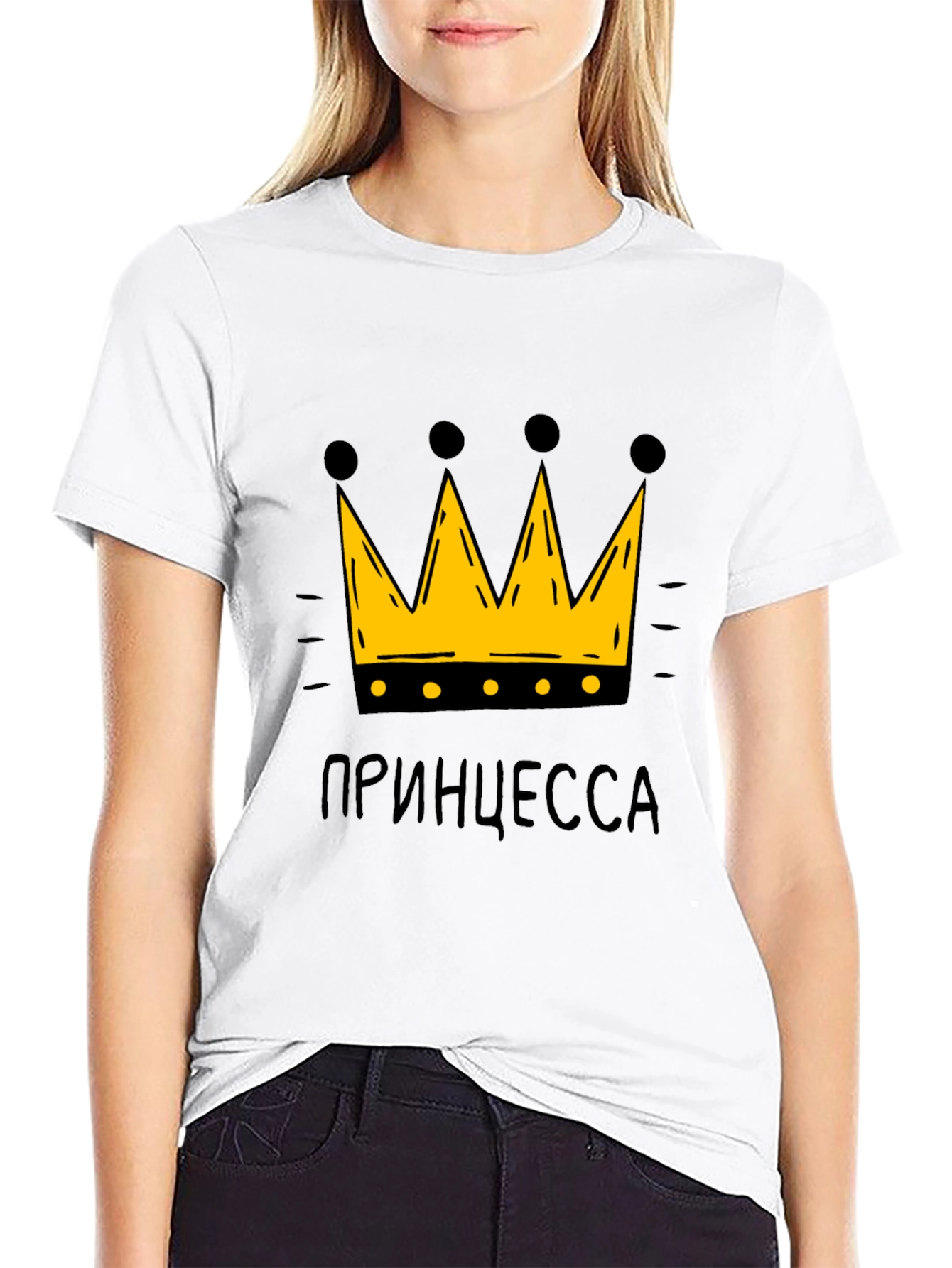 Princess Crown Black T-Shirt