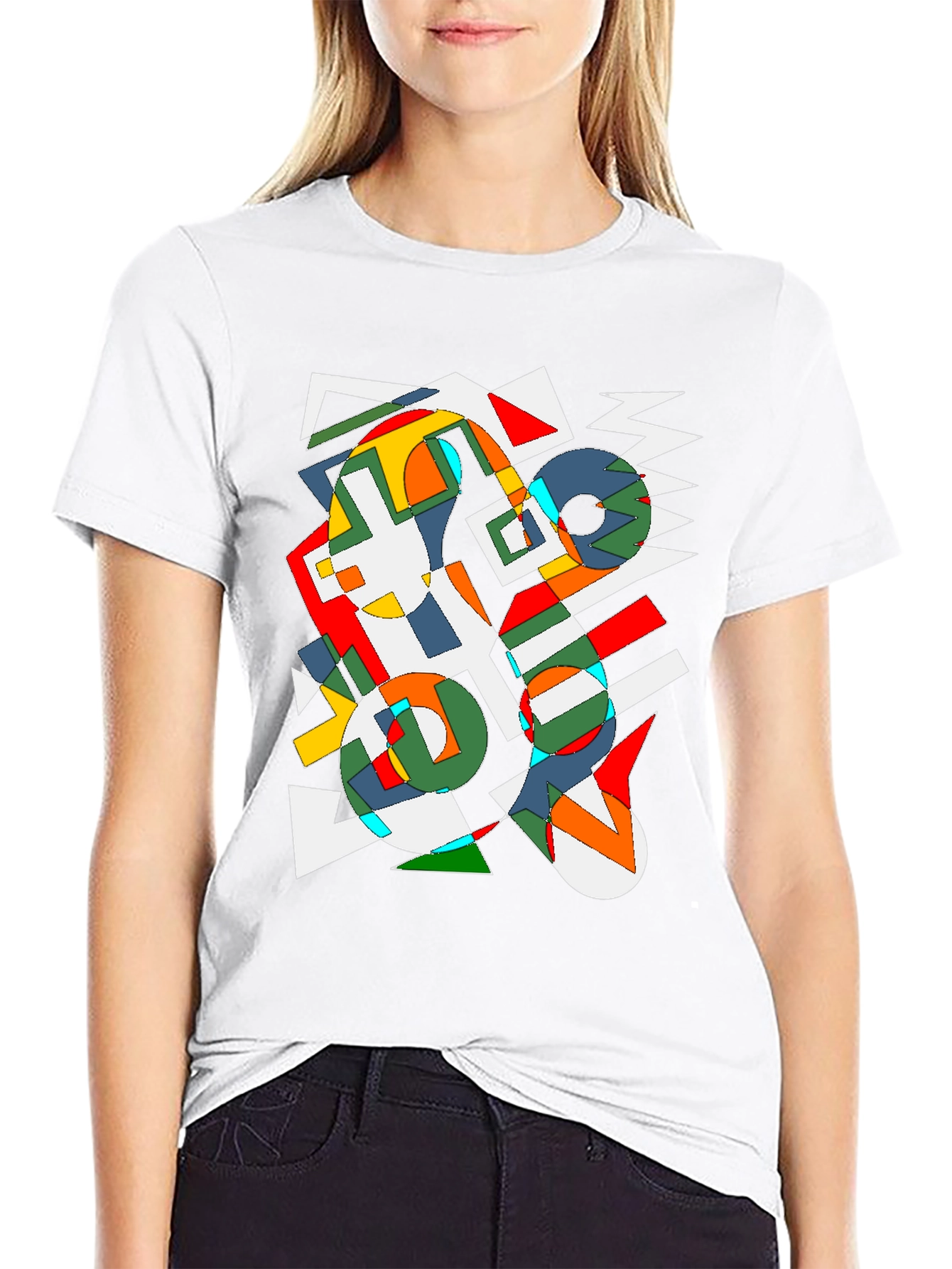Abstract Geometric Art T-Shirt - Modern Graphic Tee