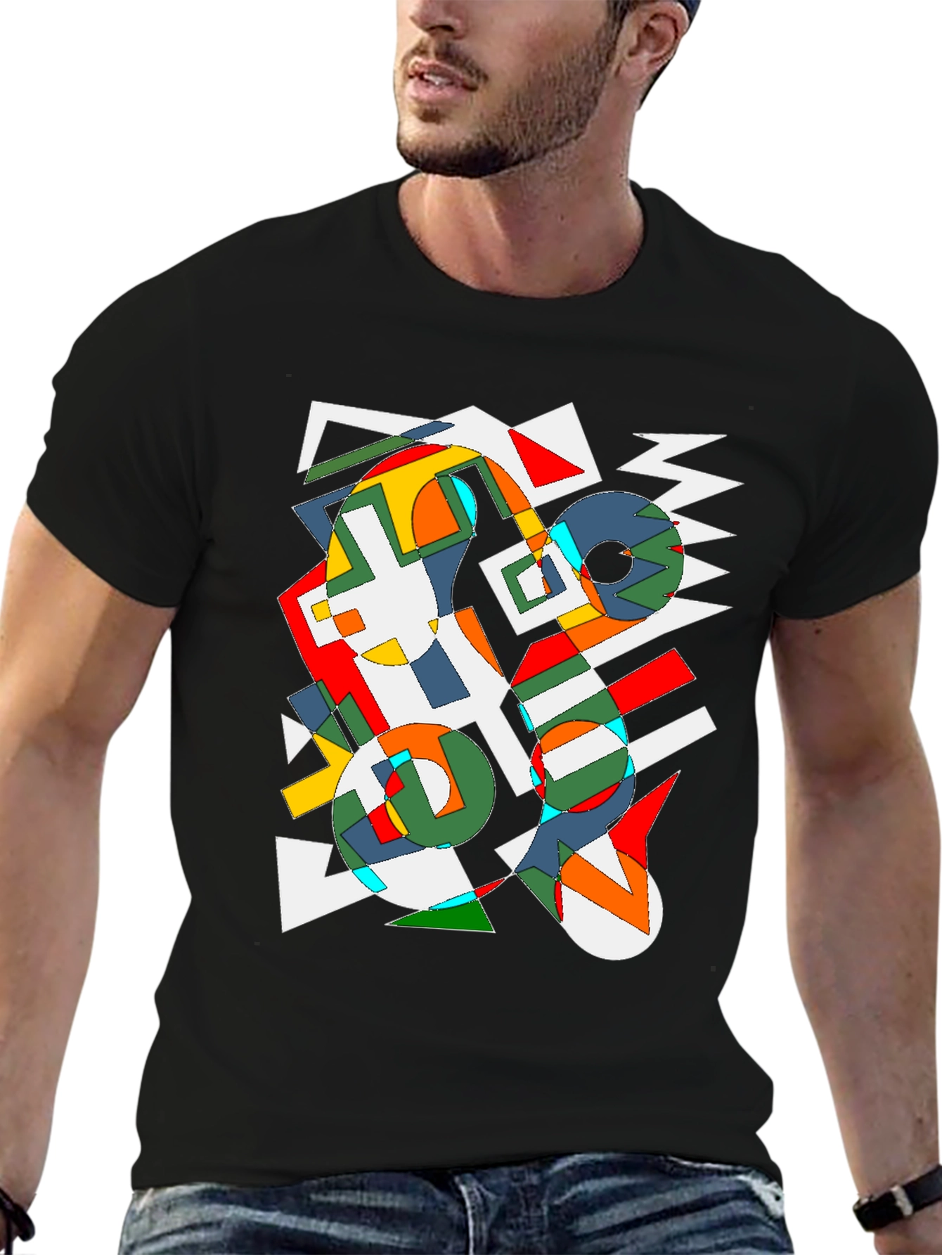Abstract Geometric Art T-Shirt - Modern Graphic Tee