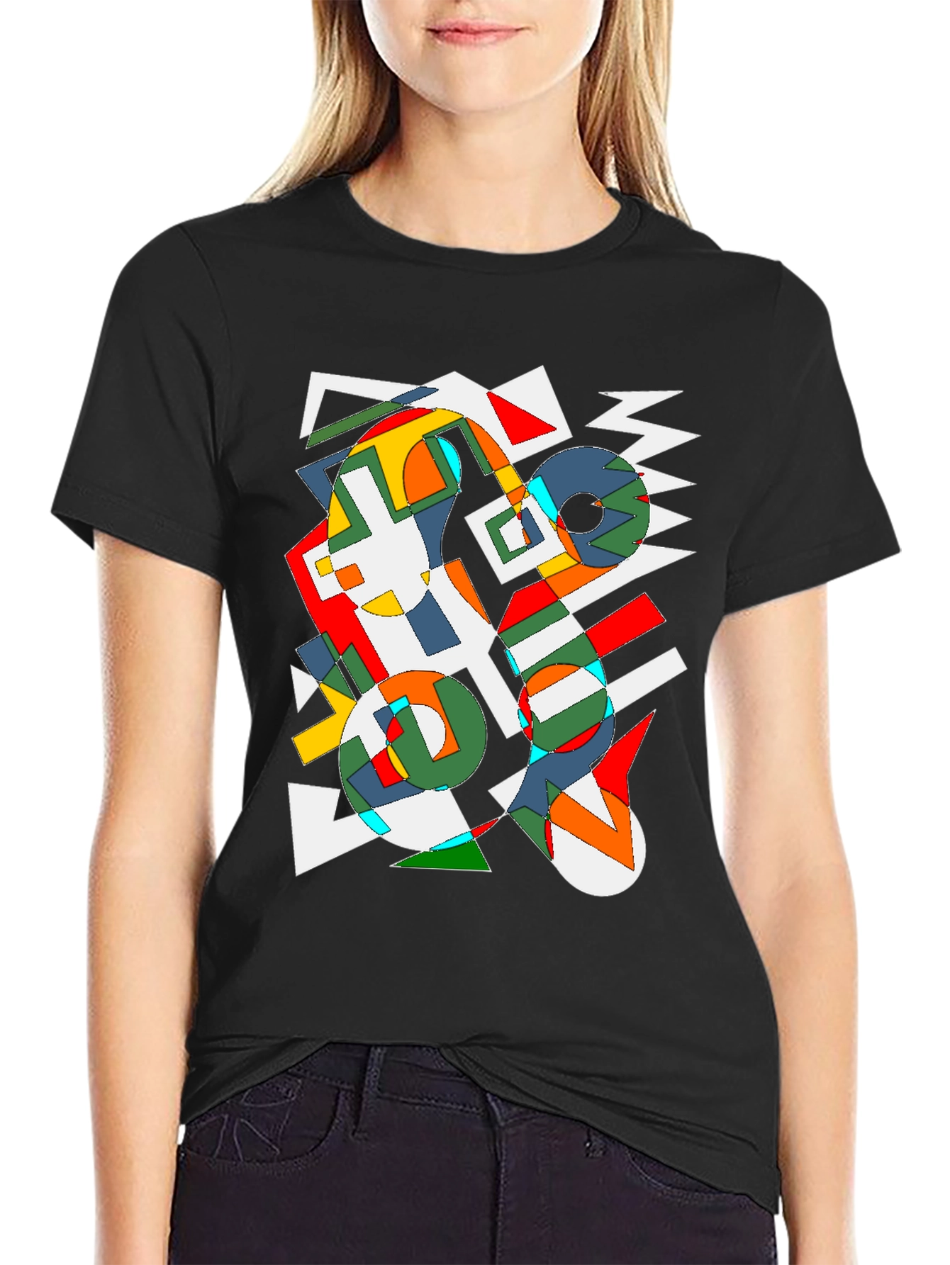 Abstract Geometric Art T-Shirt - Modern Graphic Tee
