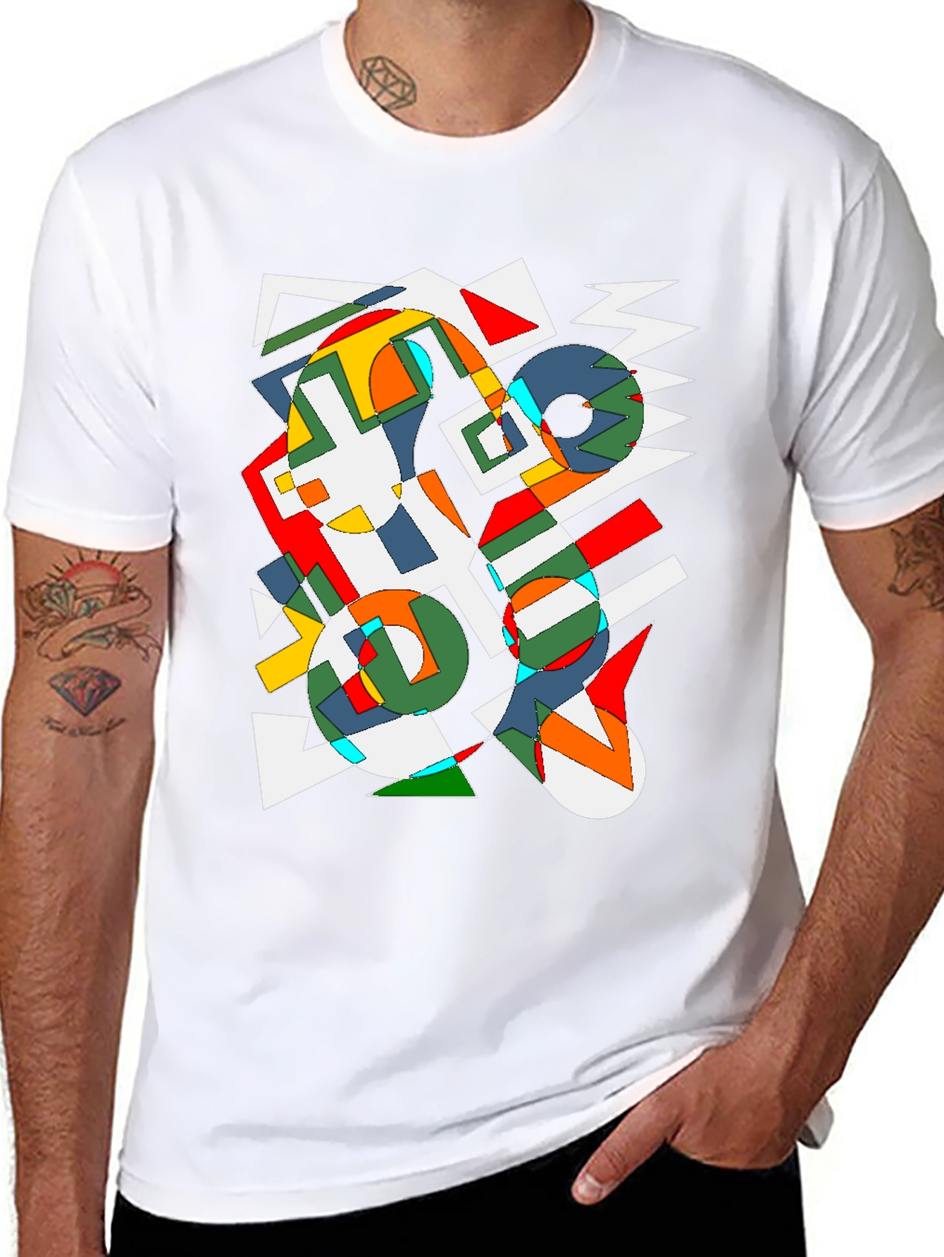 Abstract Geometric Art T-Shirt - Modern Graphic Tee
