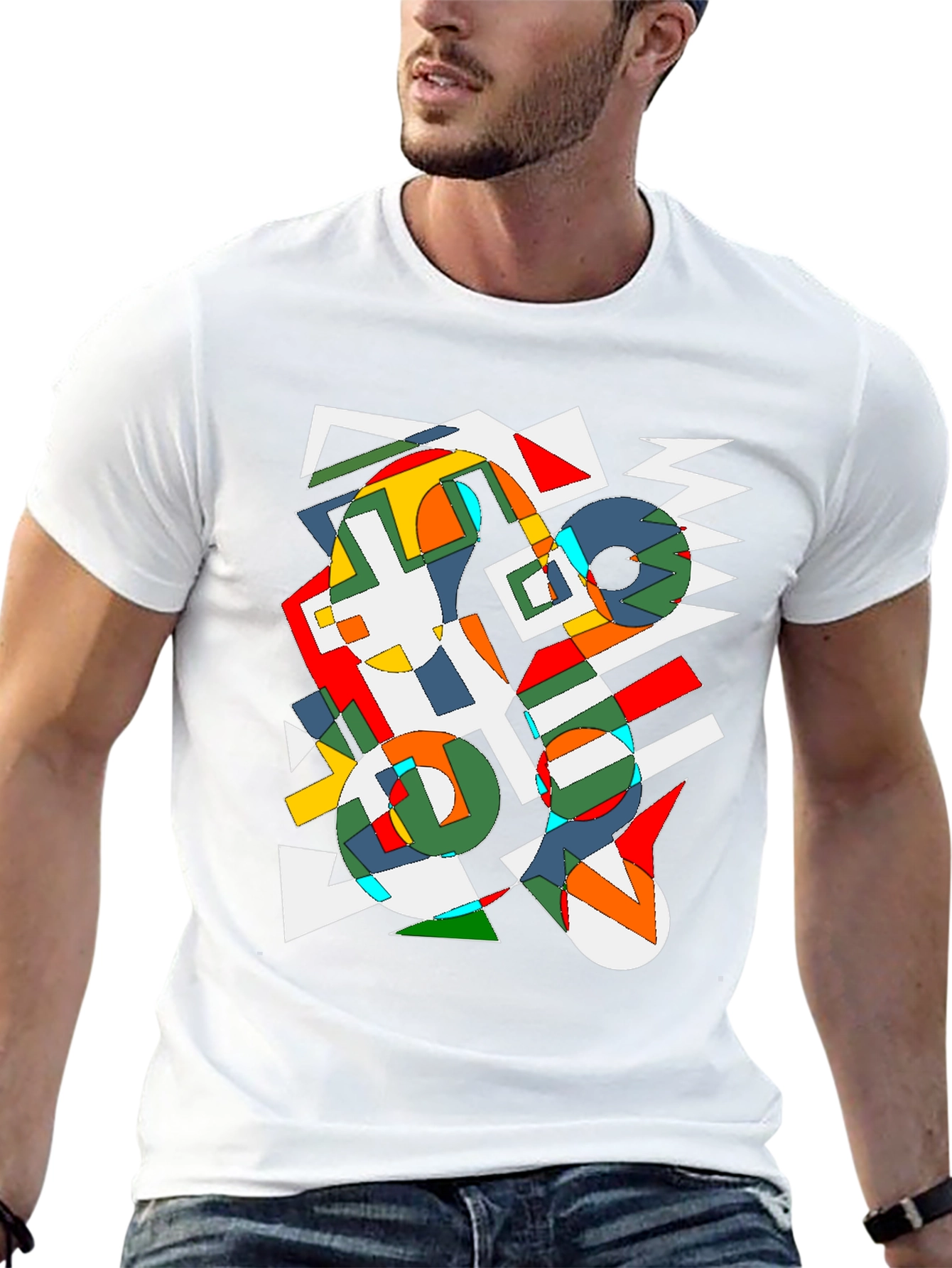 Abstract Geometric Art T-Shirt - Modern Graphic Tee
