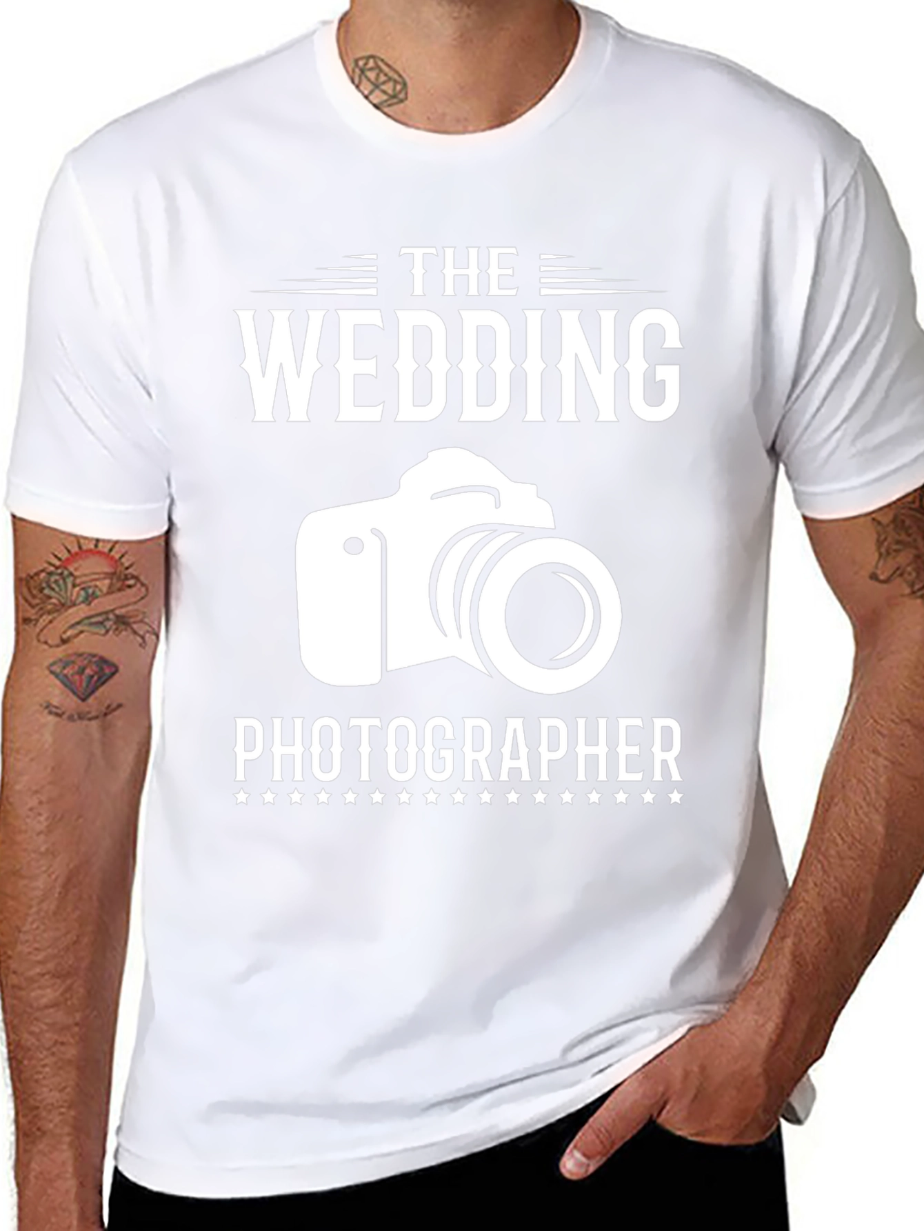 Wedding Photographer T-Shirt - Camera Graphic Design