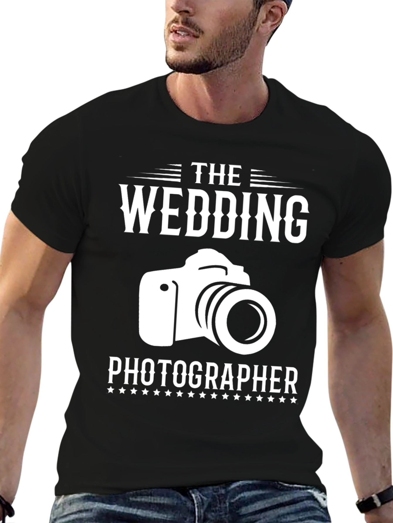 Wedding Photographer T-Shirt - Camera Graphic Design