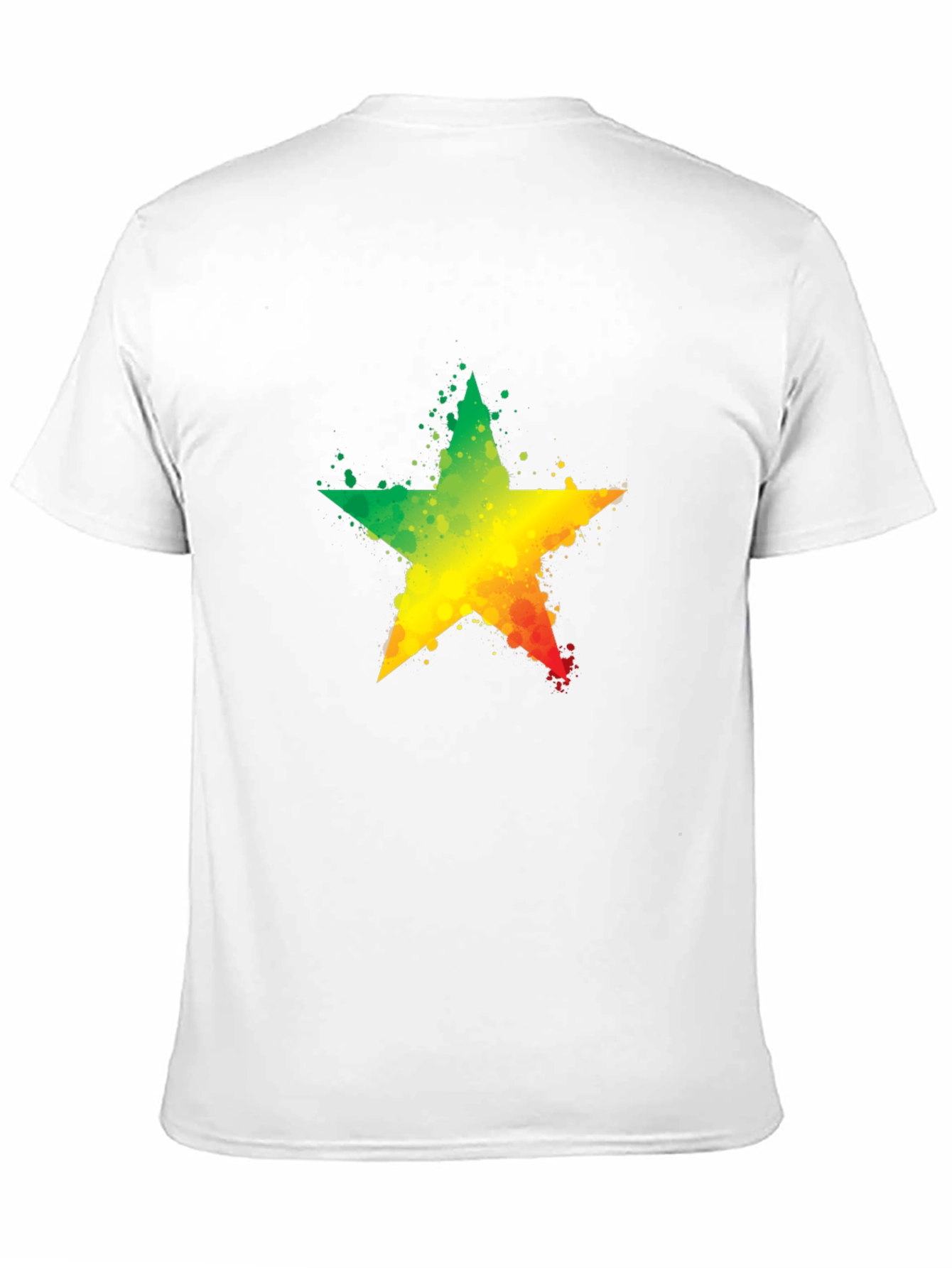 Rasta Star T-Shirt - Black Cotton Tee