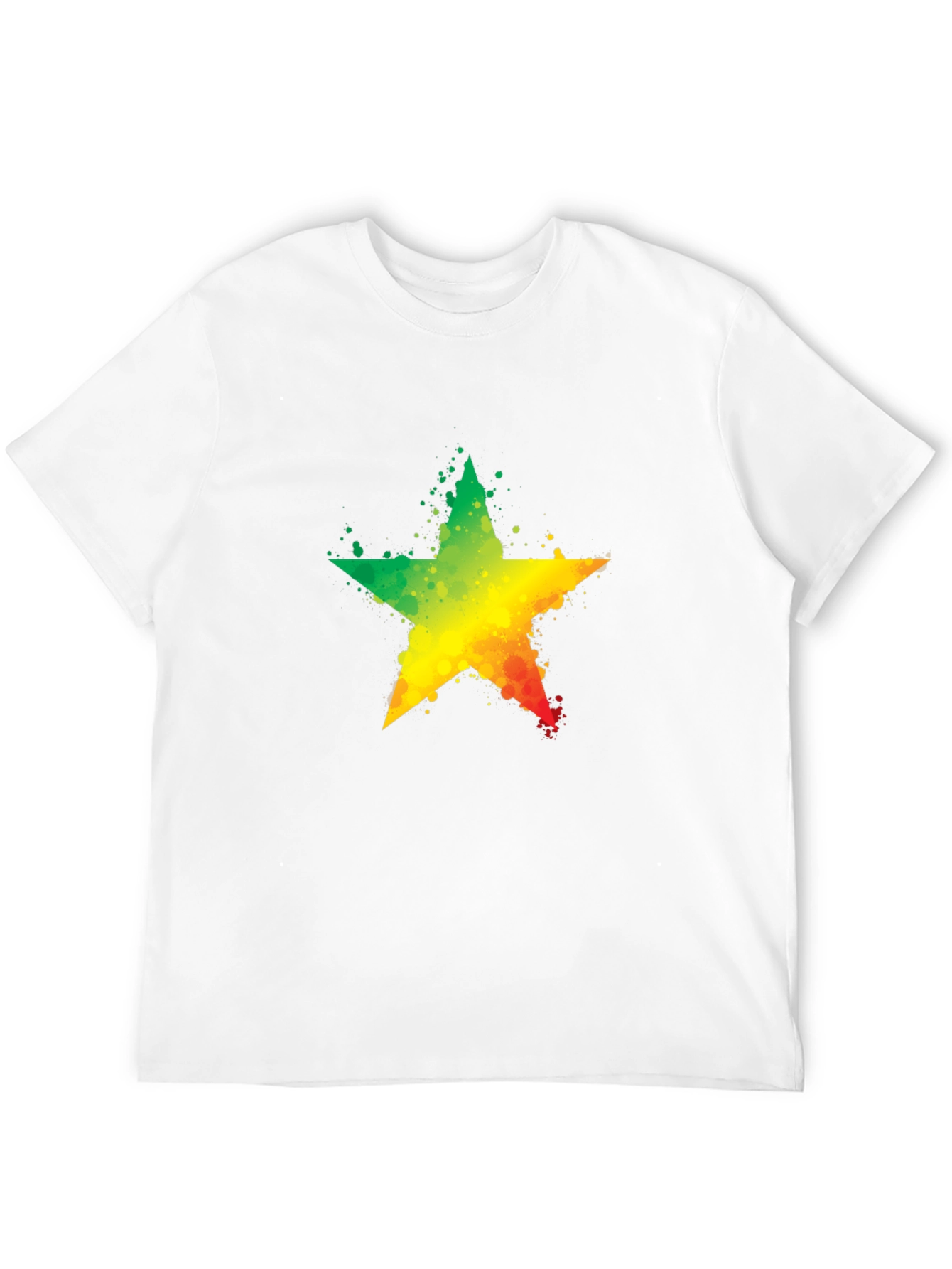 Rasta Star T-Shirt - Black Cotton Tee
