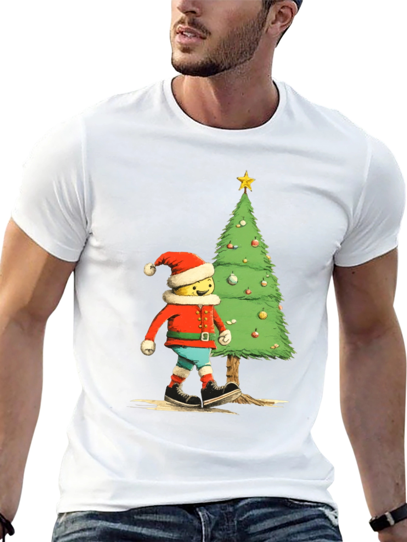 Christmas LEGO Character Graphic Tee