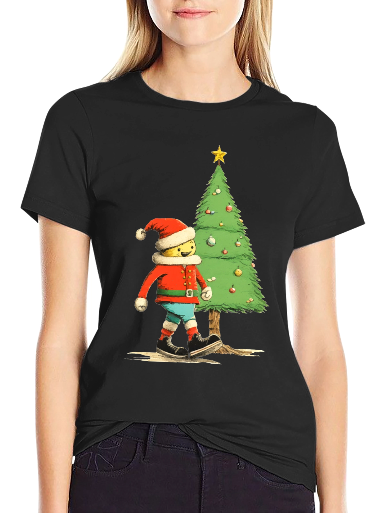 Christmas LEGO Character Graphic Tee
