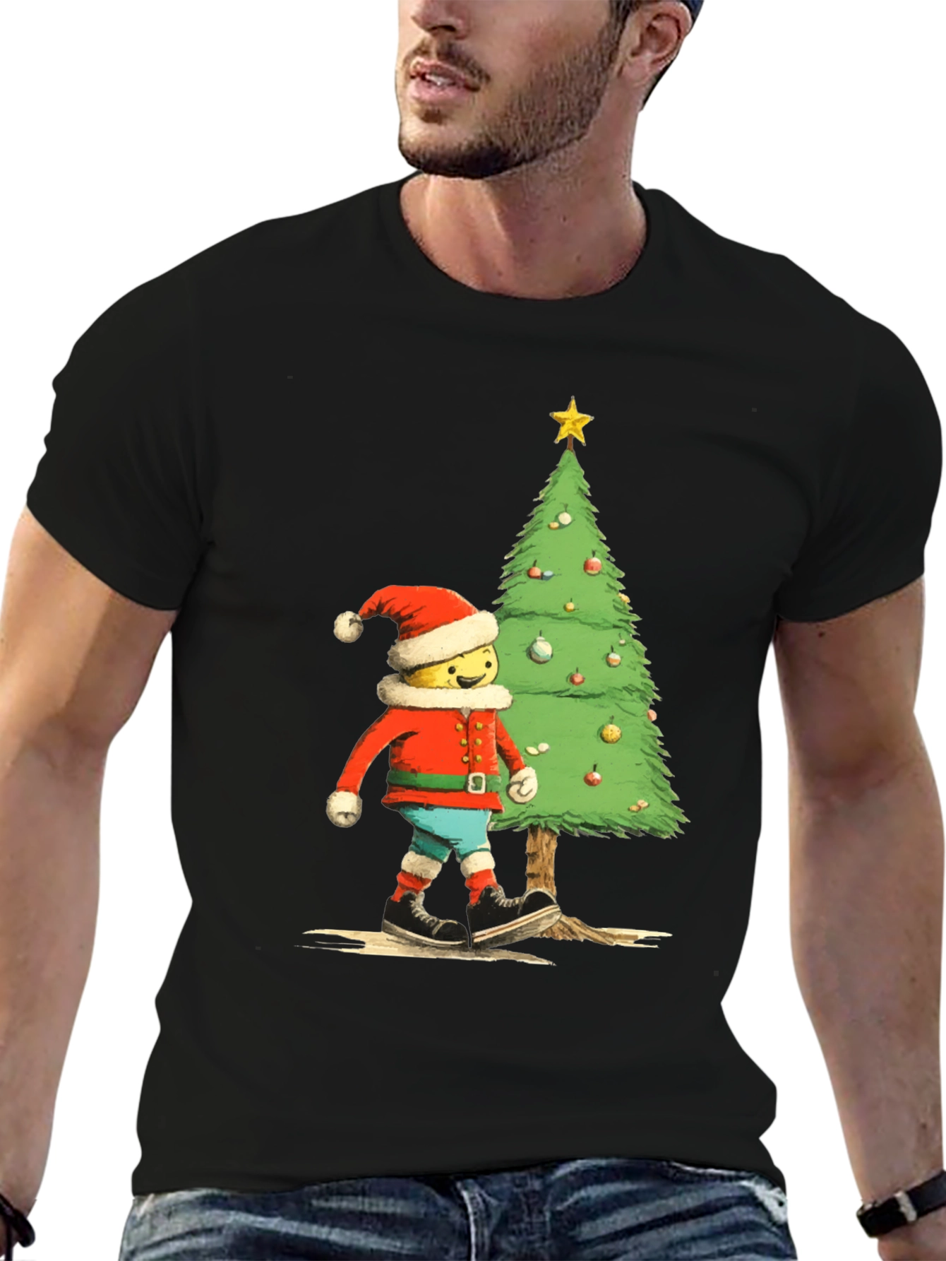 Christmas LEGO Character Graphic Tee