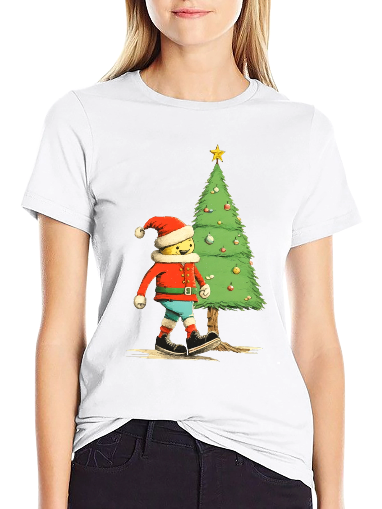Christmas LEGO Character Graphic Tee