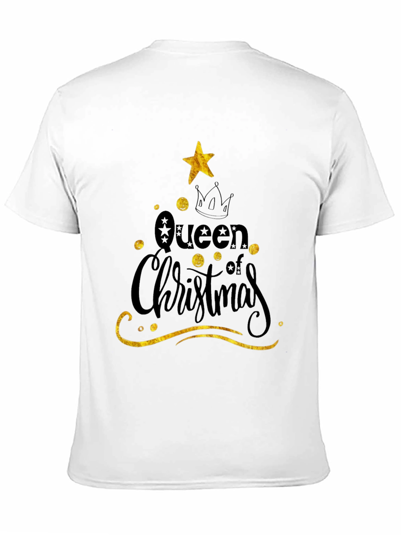 Queen of Christmas Black T-Shirt