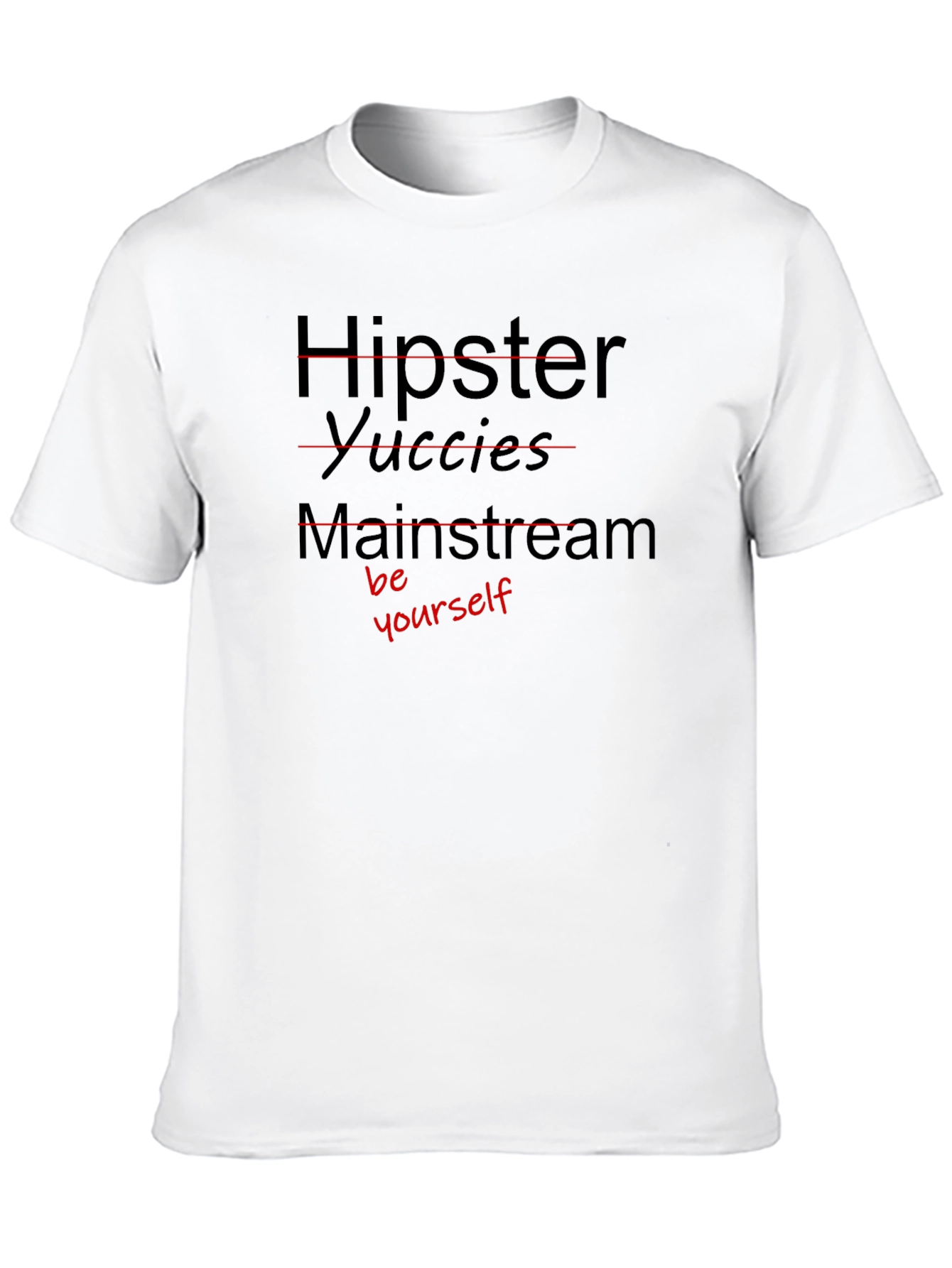 Black T-Shirt - Be Yourself Slogan