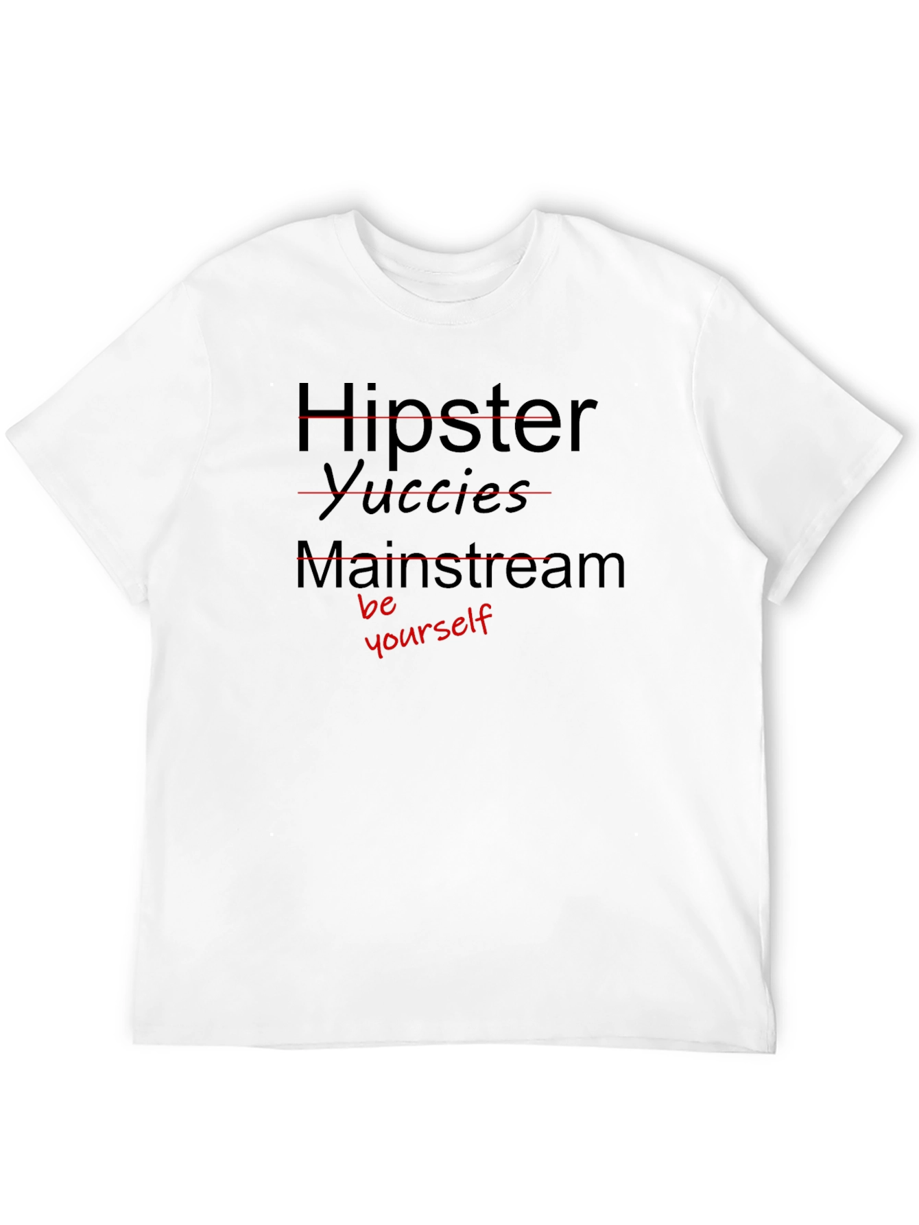 Black T-Shirt - Be Yourself Slogan