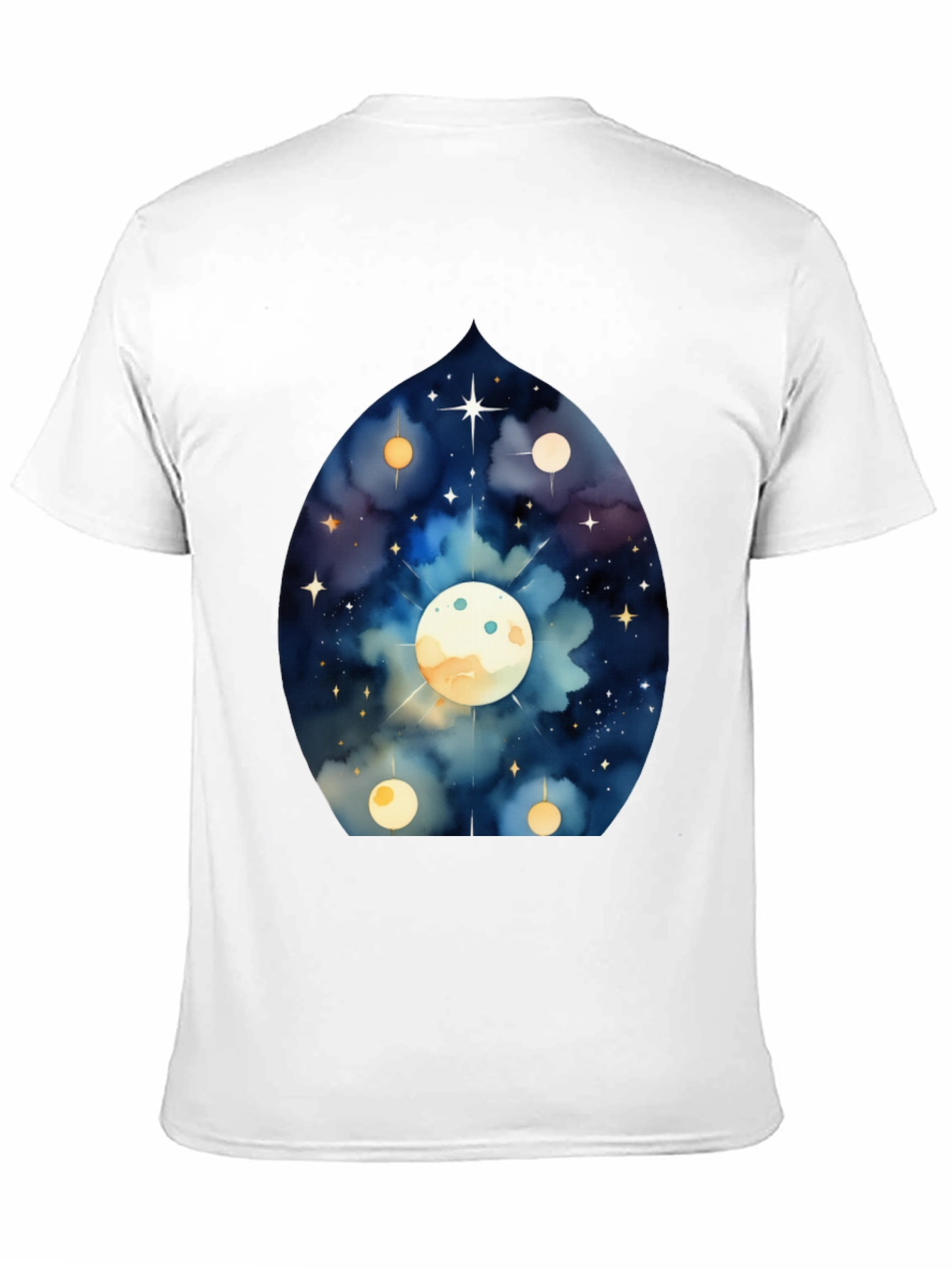 Celestial Moon Graphic Tee - Black Cotton T-Shirt