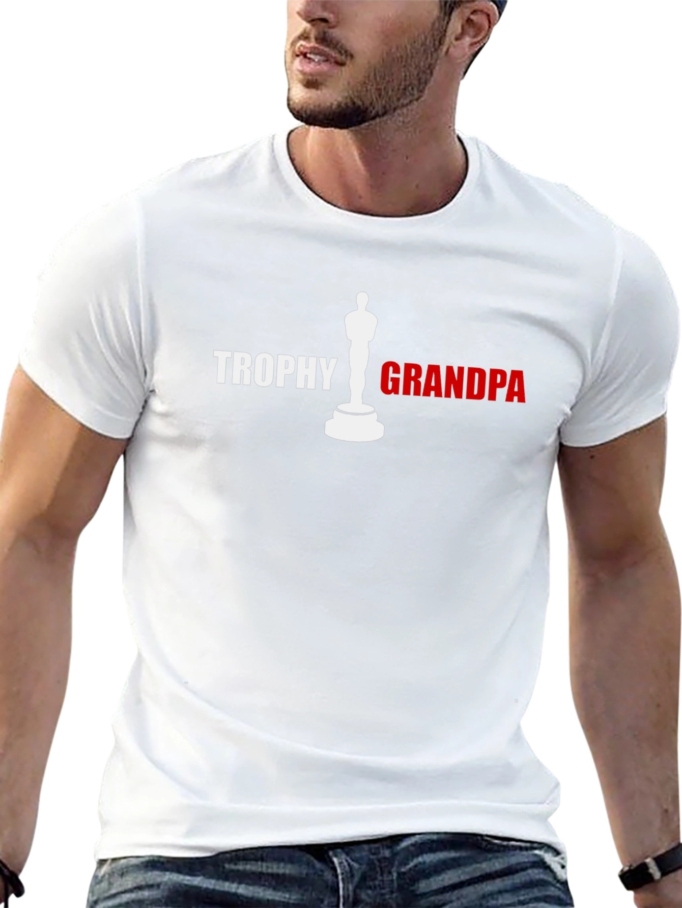Trophy Grandpa Graphic Tee - Black Novelty T-Shirt