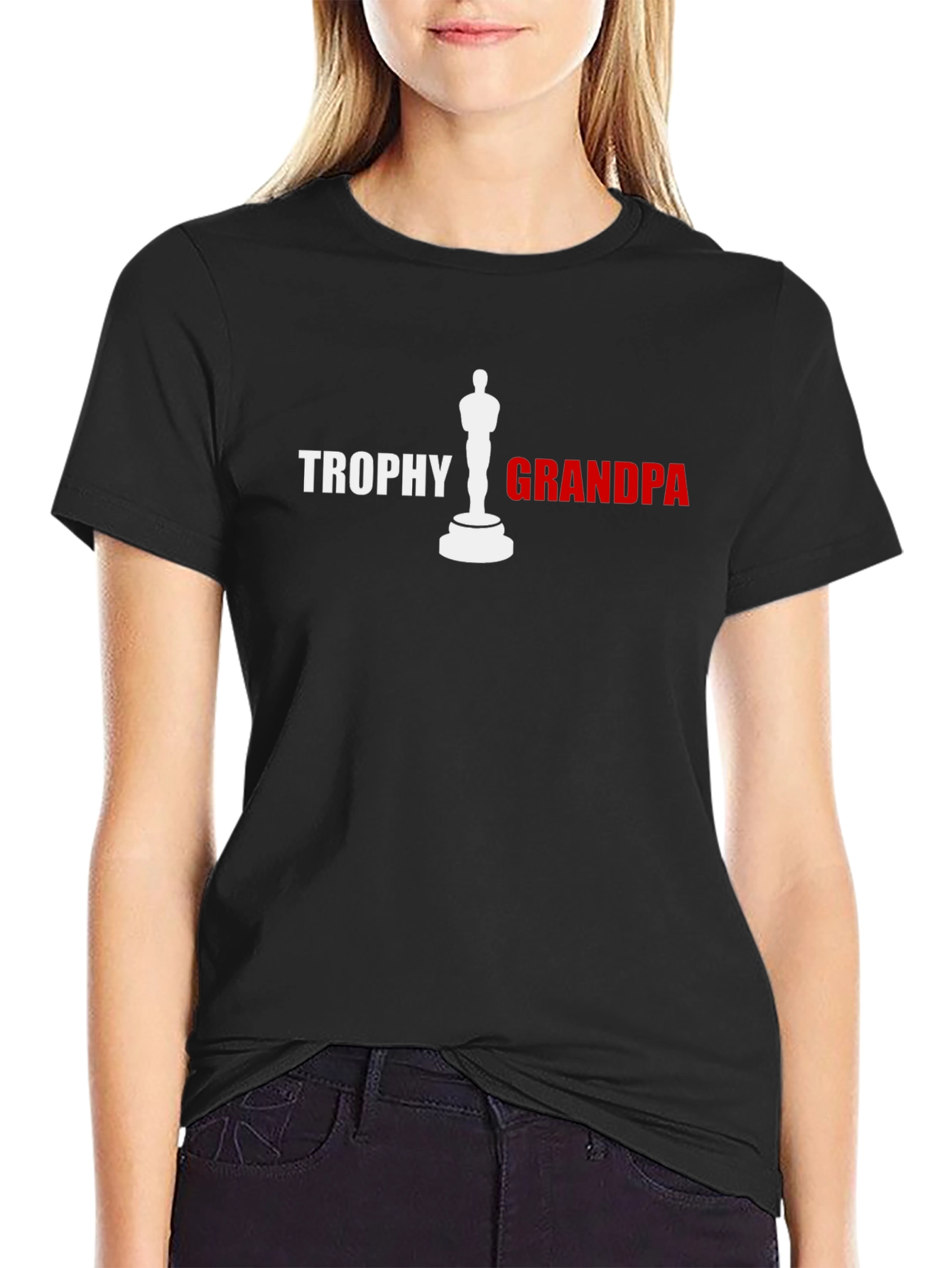 Trophy Grandpa Graphic Tee - Black Novelty T-Shirt