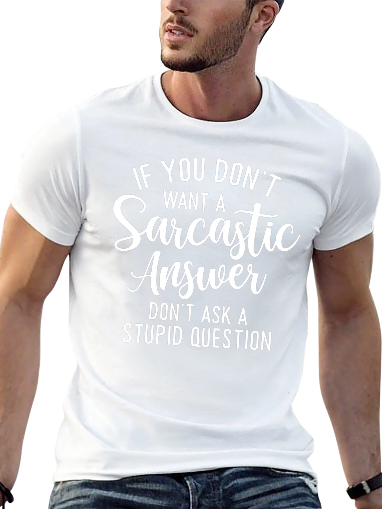 Sarcastic Answer Black T-Shirt Funny Graphic Tee