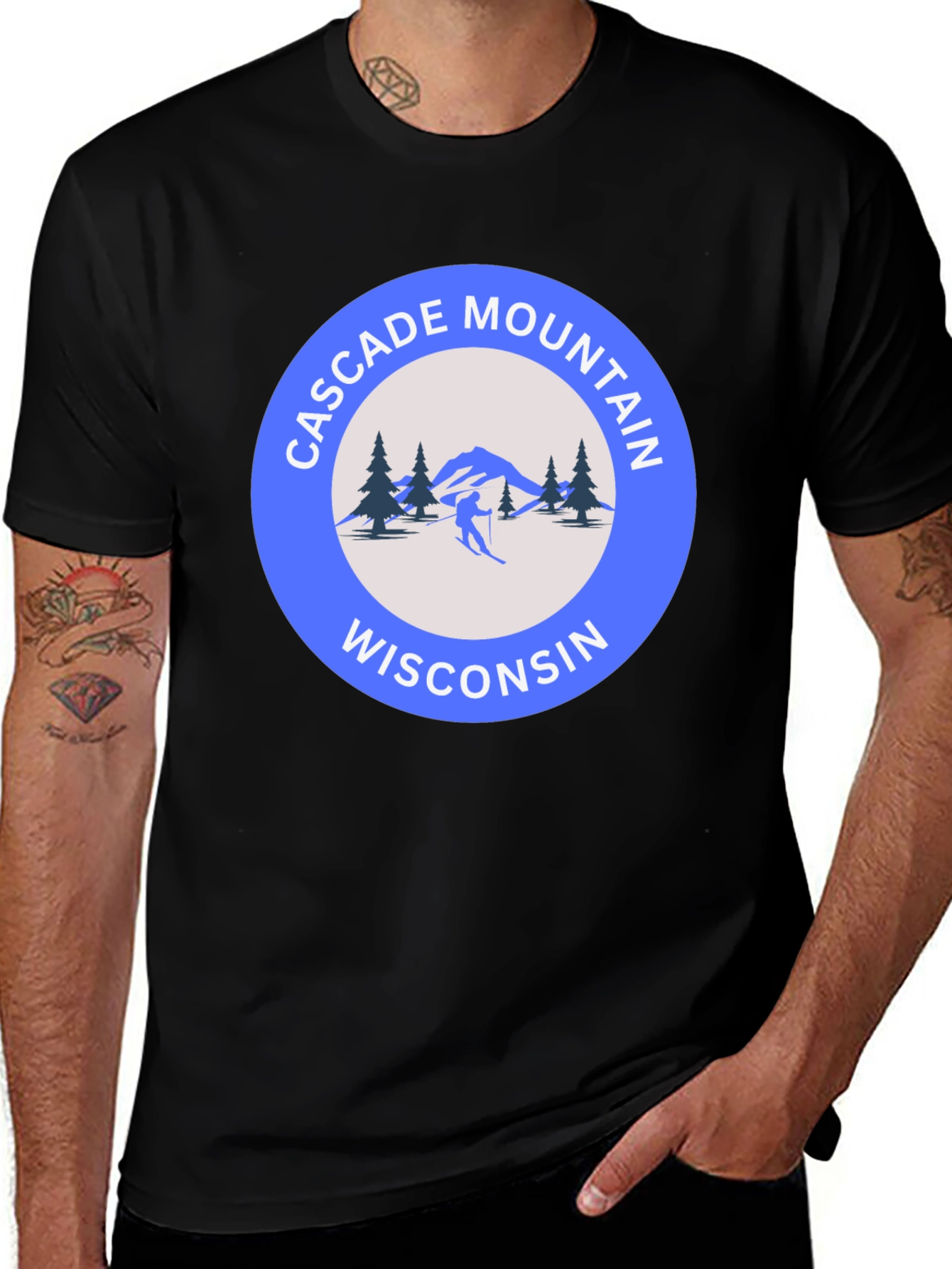 Cascade Mountain Wisconsin Graphic T-Shirt