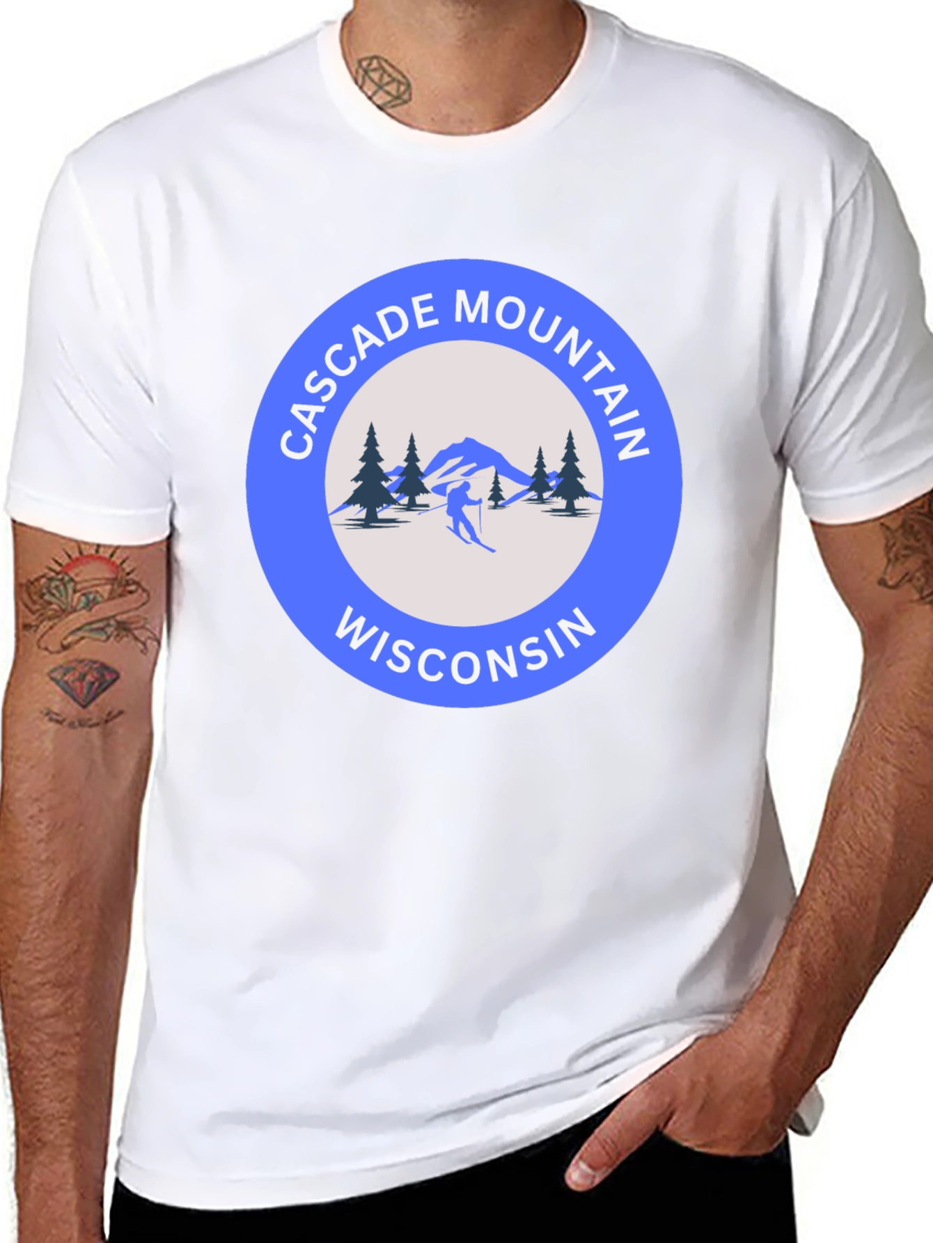 Cascade Mountain Wisconsin Graphic T-Shirt