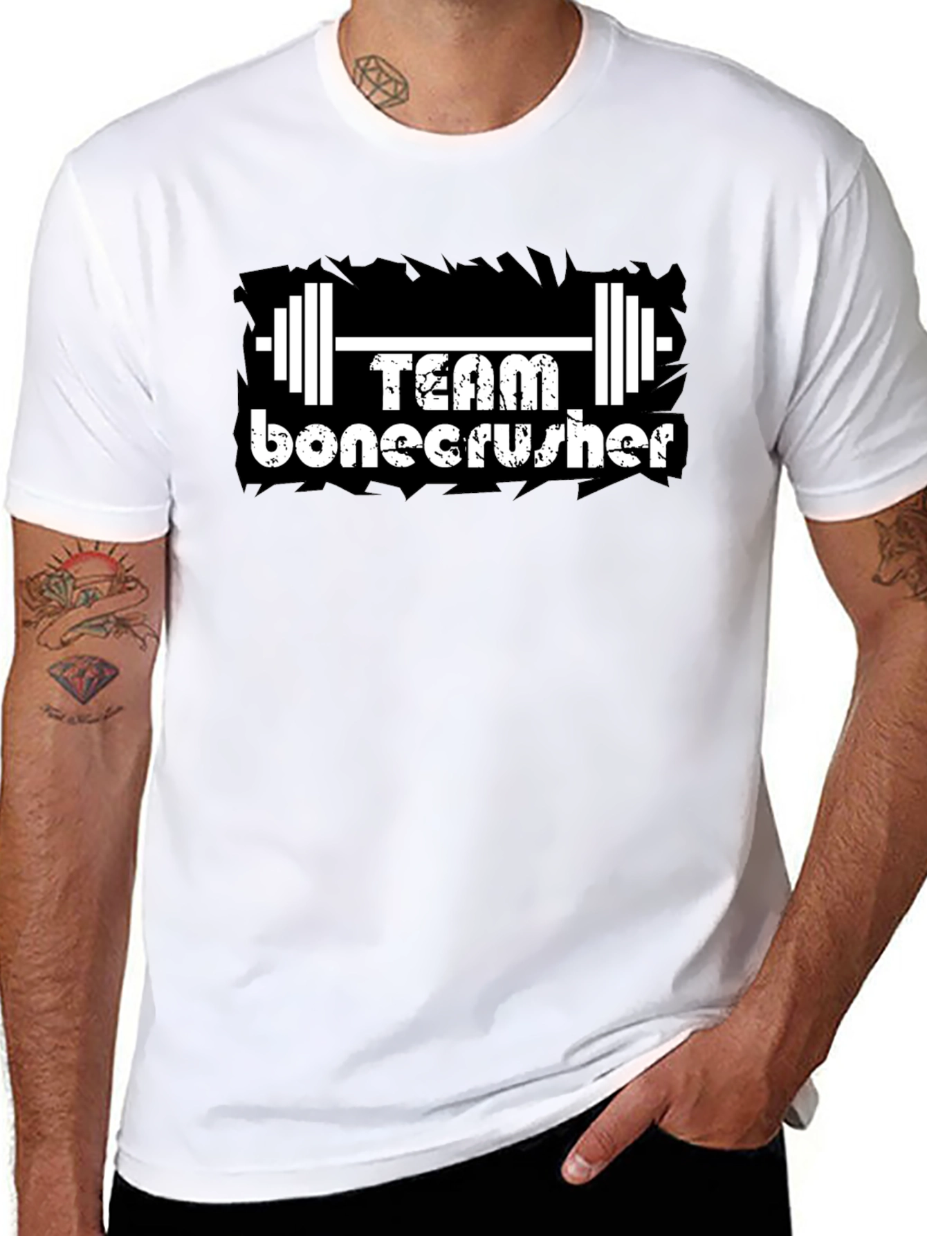 Team Bonecrusher Black T-Shirt - Gym Workout Tee