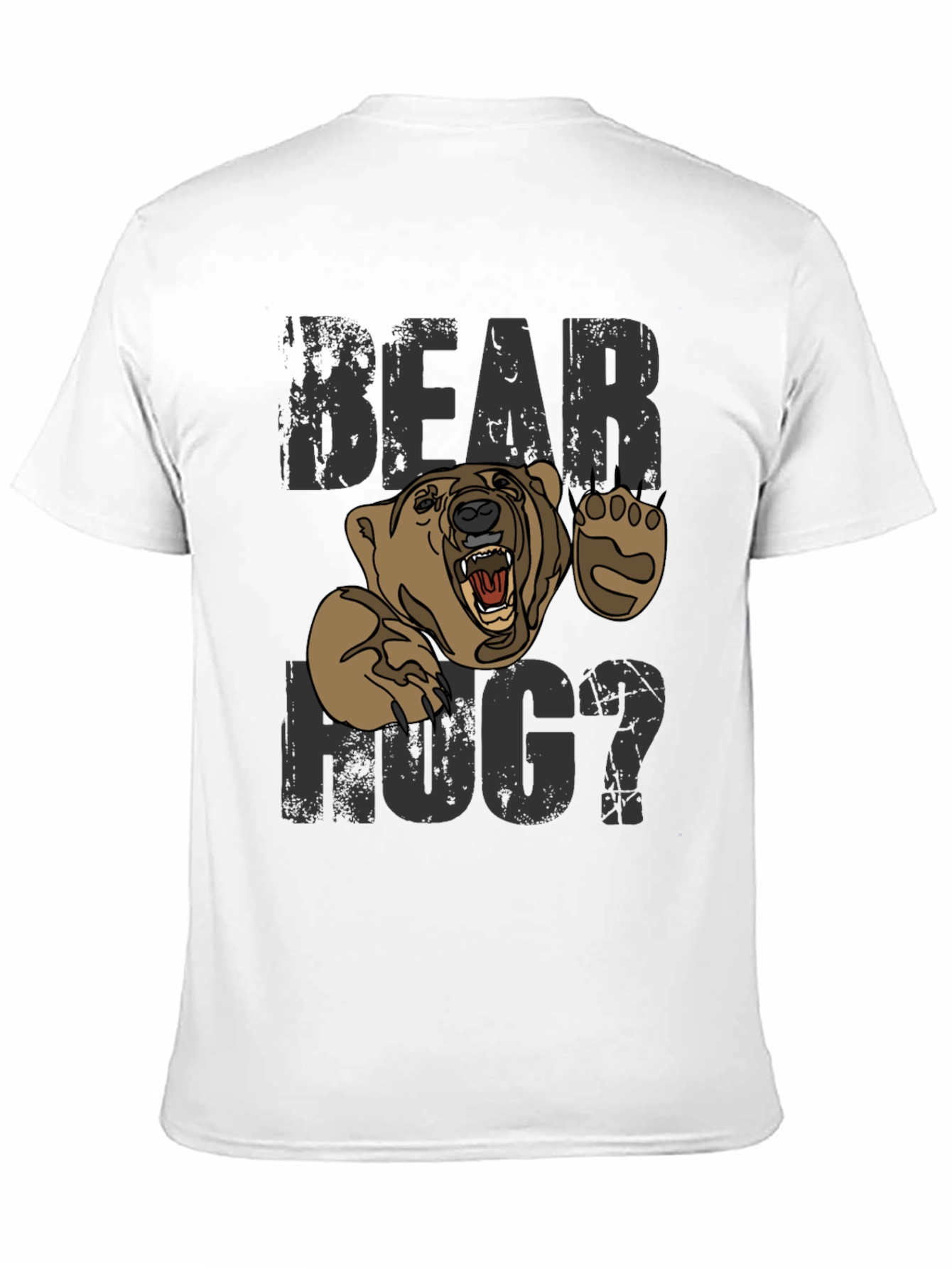 Bear Hug Graphic Tee -  Mens Black T-Shirt