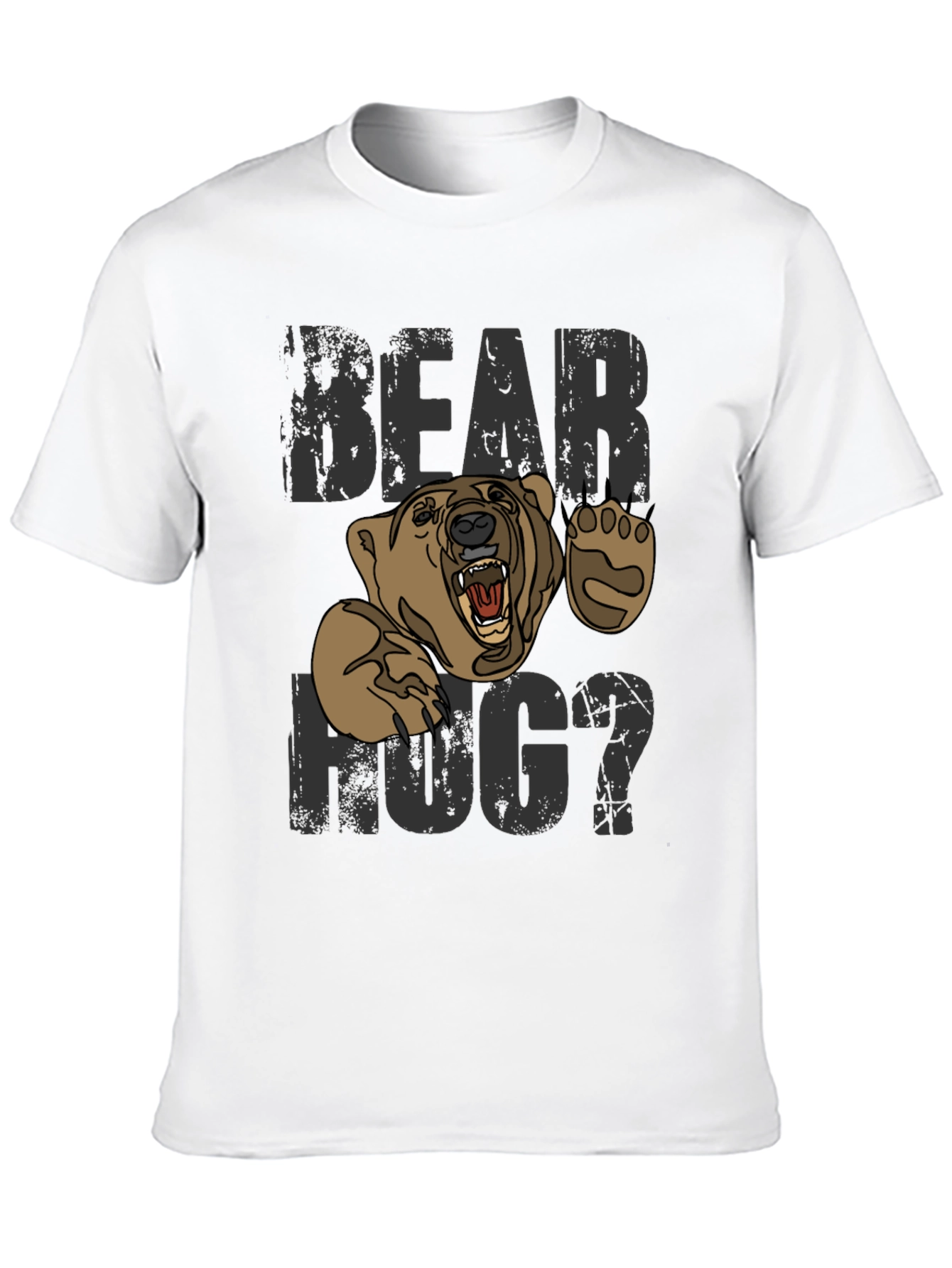 Bear Hug Graphic Tee -  Mens Black T-Shirt