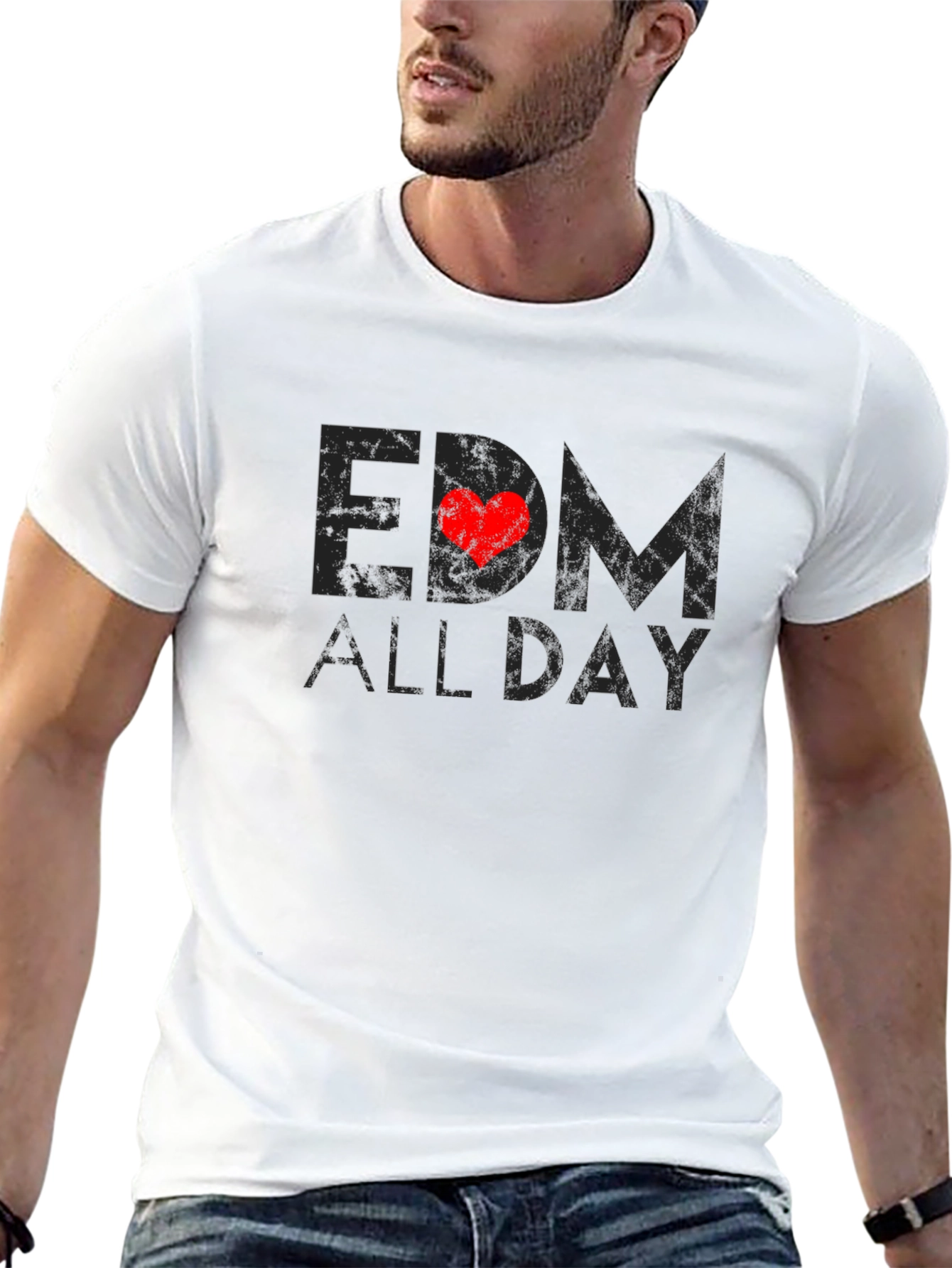 EDM All Day Black T-Shirt - Music Lover Tee