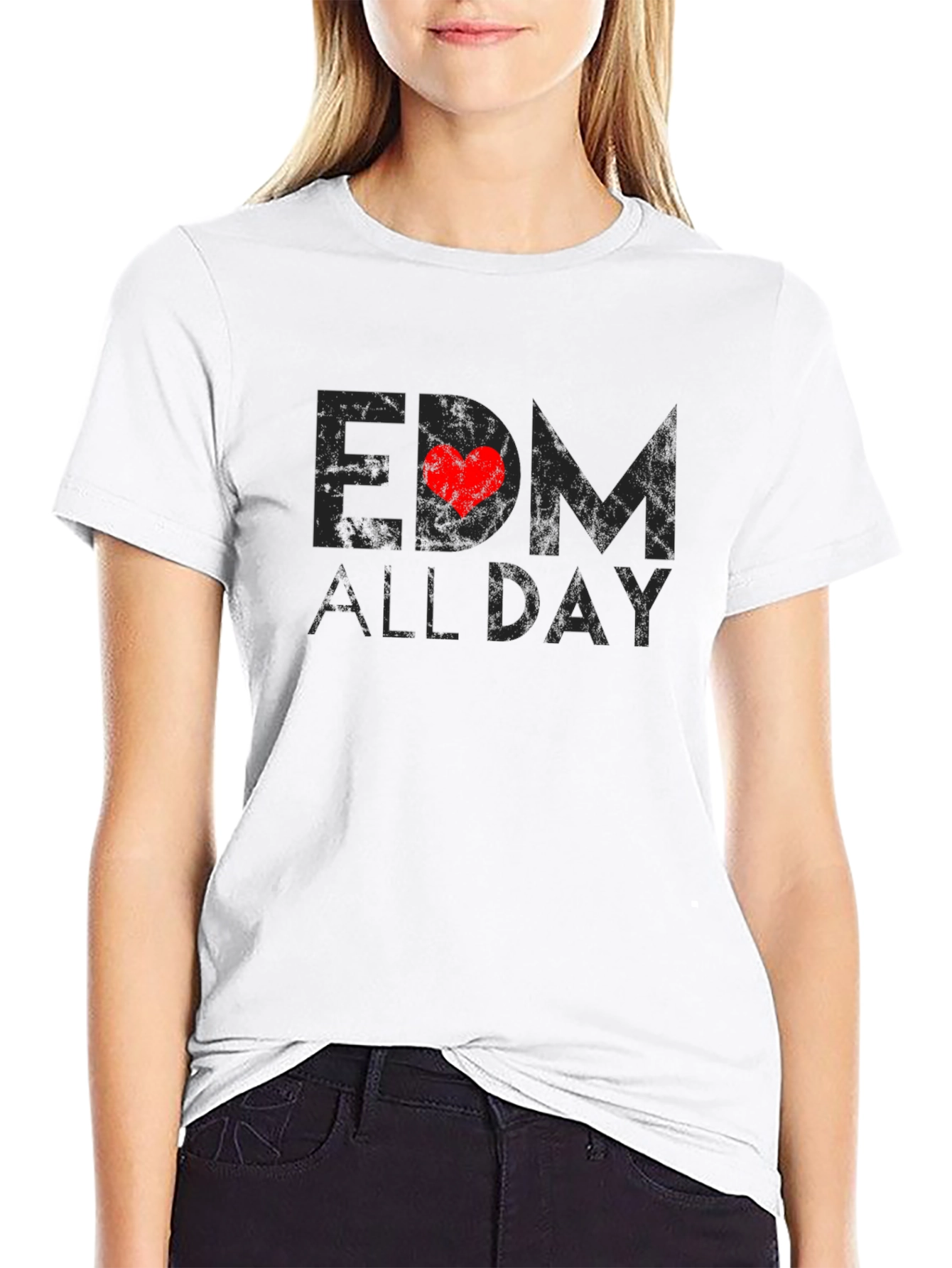EDM All Day Black T-Shirt - Music Lover Tee
