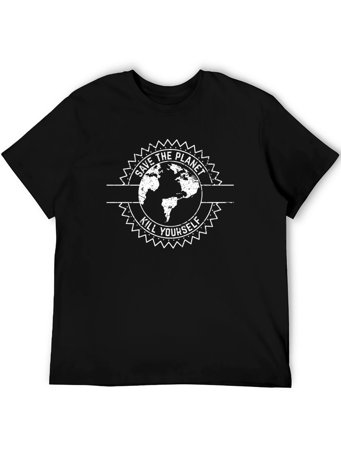 Save the Planet Graphic Tee - Edgy Print T-Shirt
