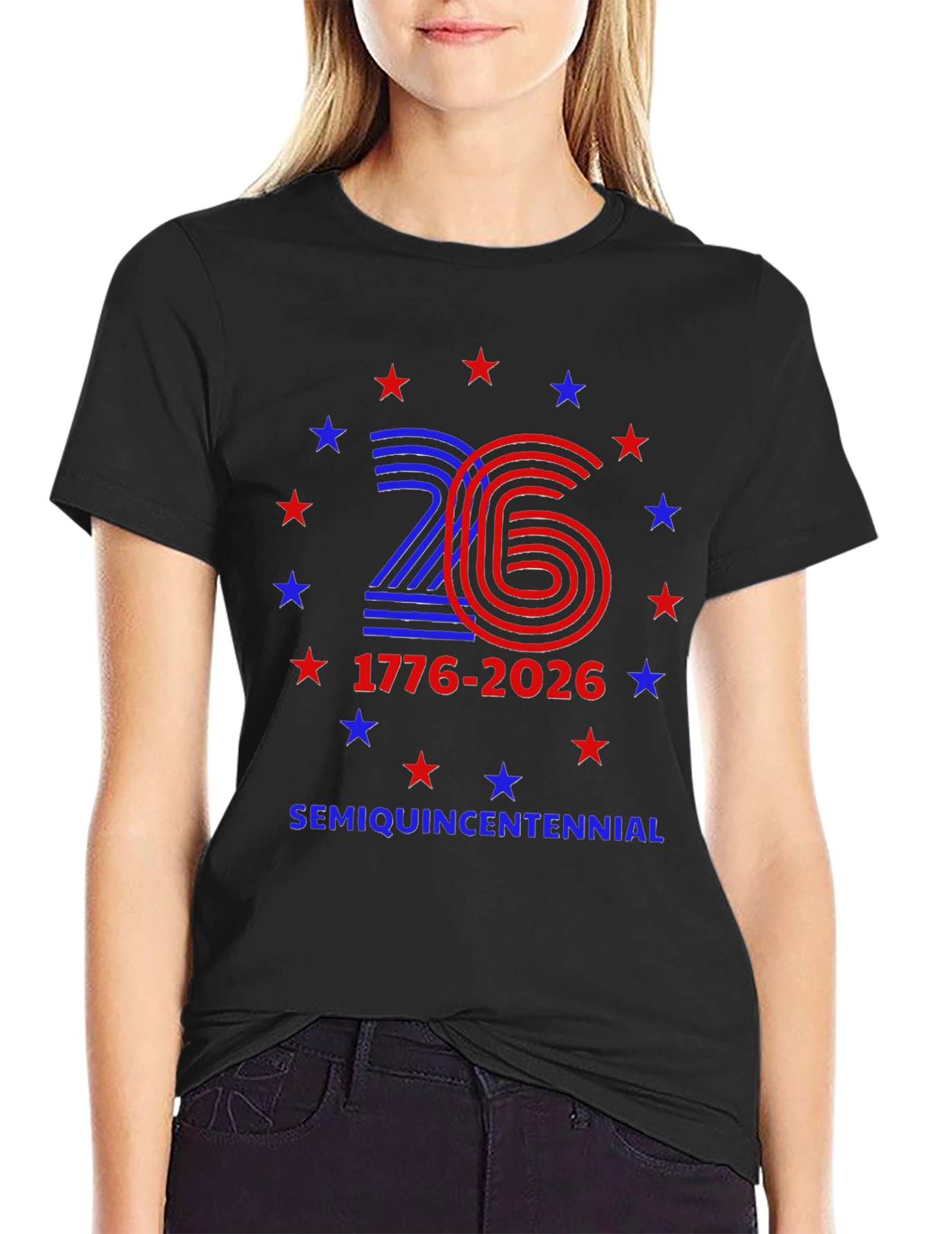 SemiQuinCentennial 1776-2026 Patriotic T-Shirt