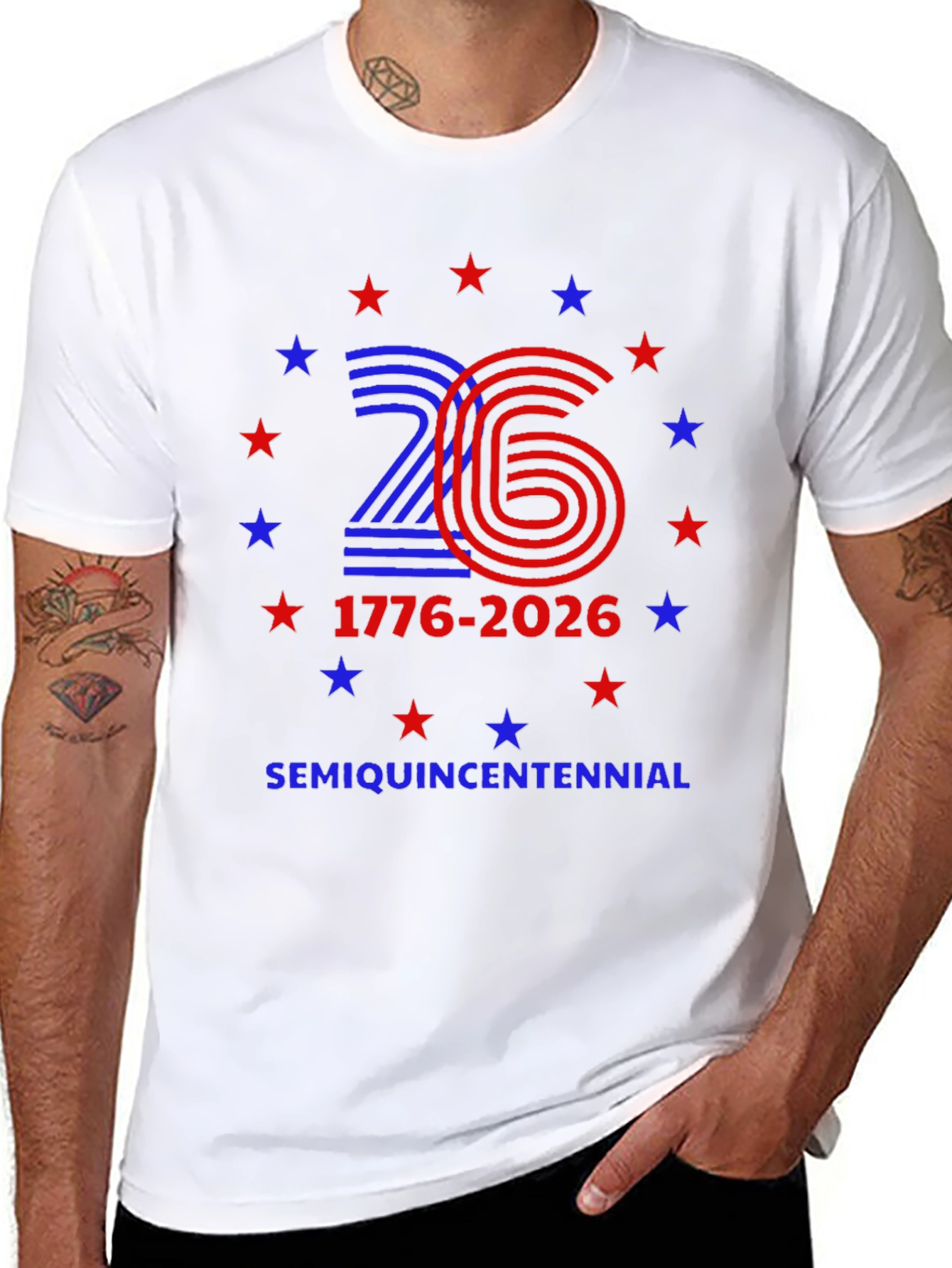 SemiQuinCentennial 1776-2026 Patriotic T-Shirt