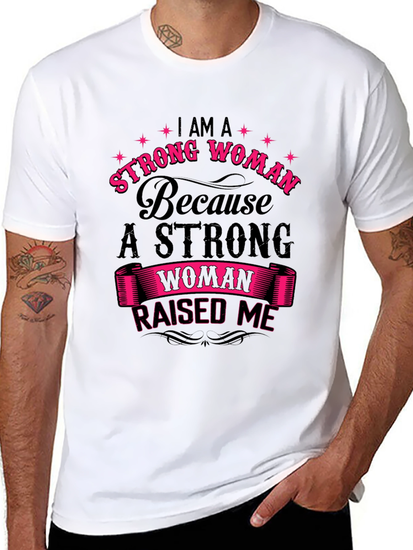 Strong Woman Raised Me Graphic T-Shirt