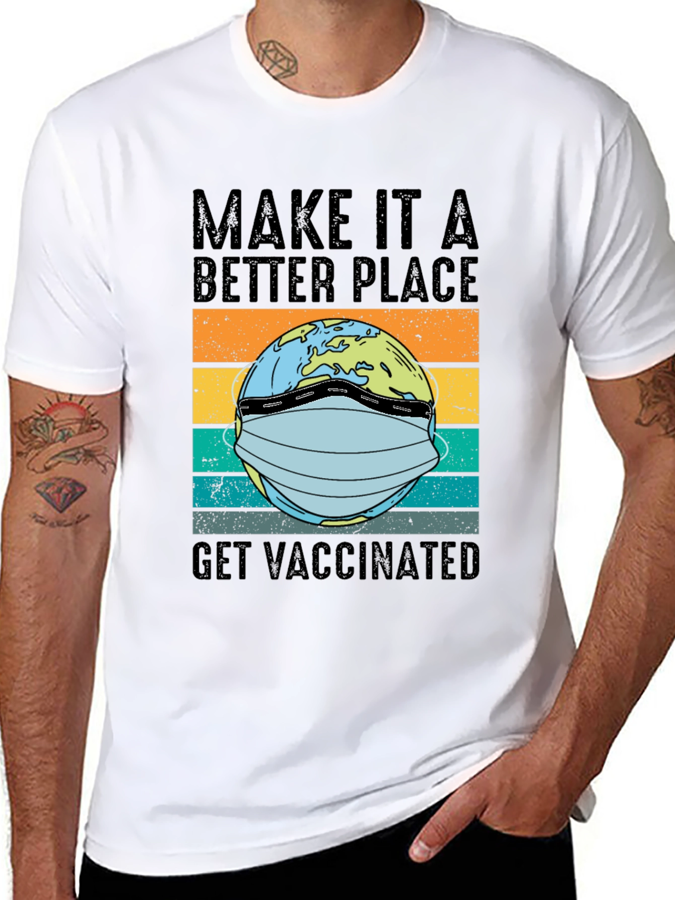 Better Place Earth Get Vaccinated T-Shirt
