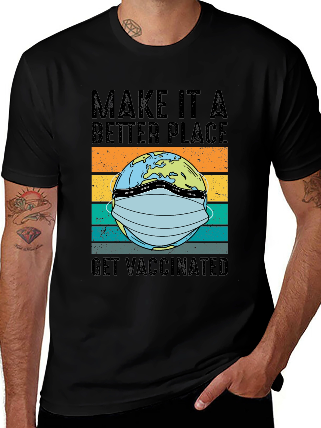 Better Place Earth Get Vaccinated T-Shirt