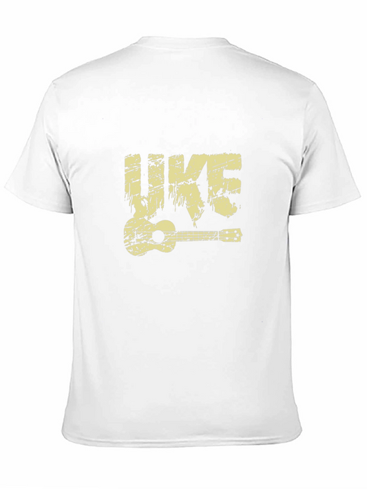 Ukulele Graphic T-Shirt - Black Cotton Tee