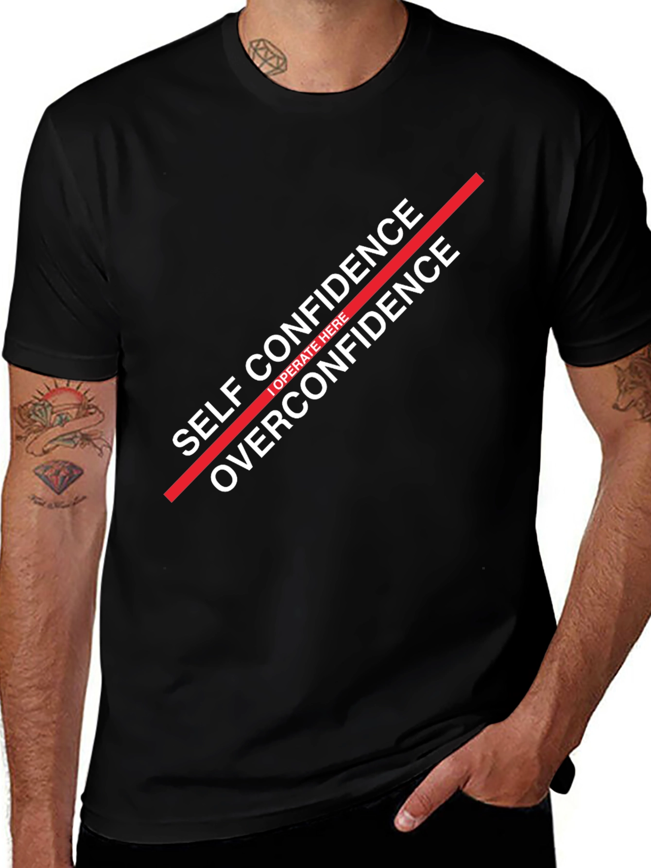 Self Confidence Graphic T-Shirt - Black