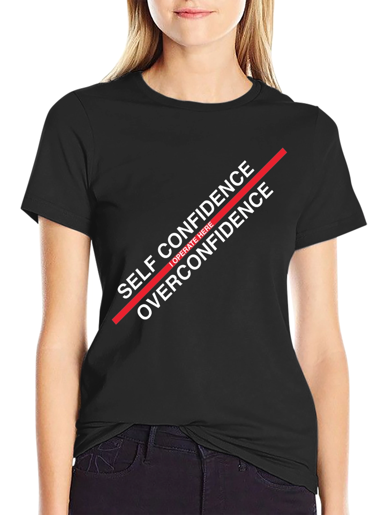 Self Confidence Graphic T-Shirt - Black