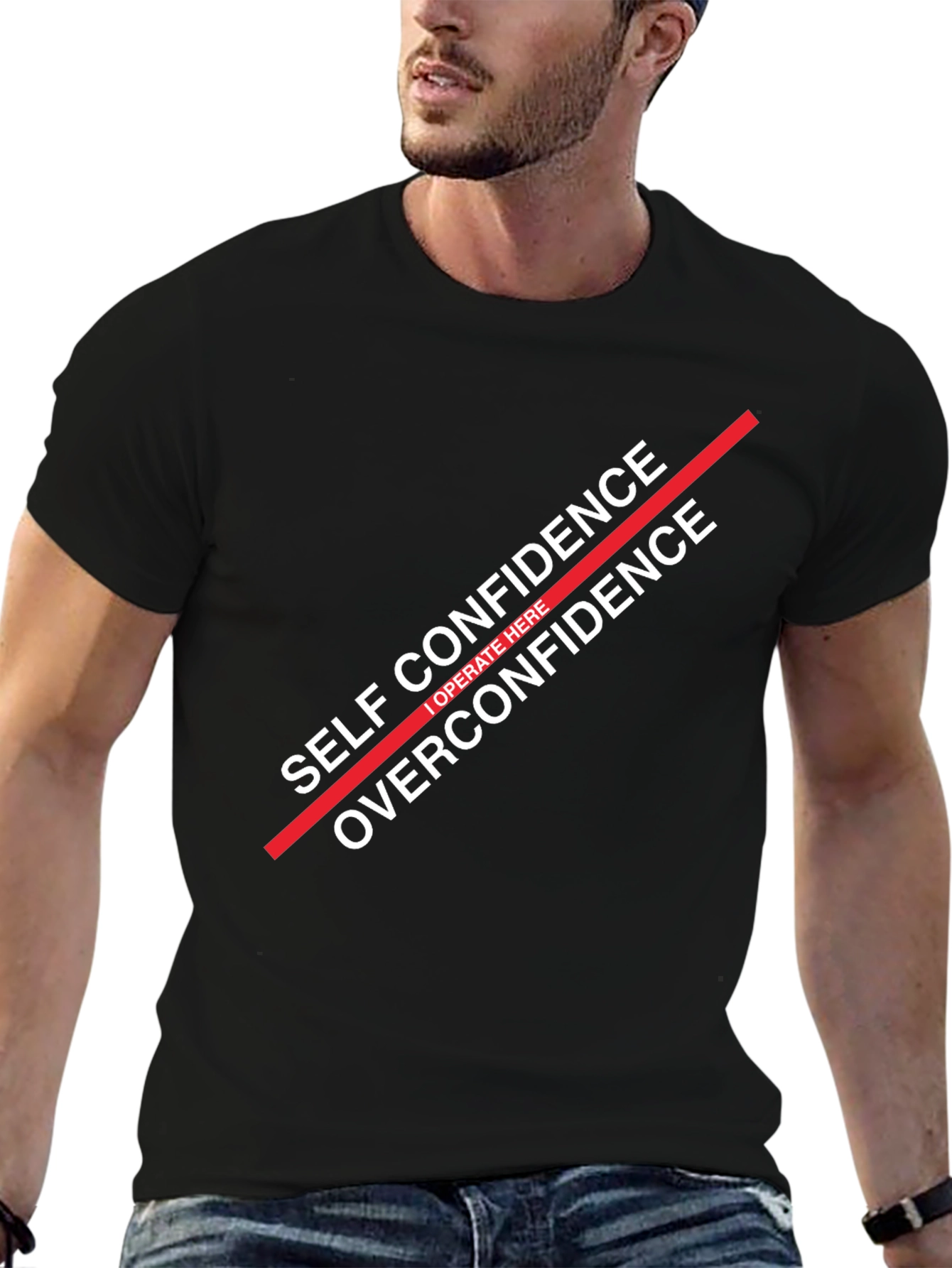 Self Confidence Graphic T-Shirt - Black